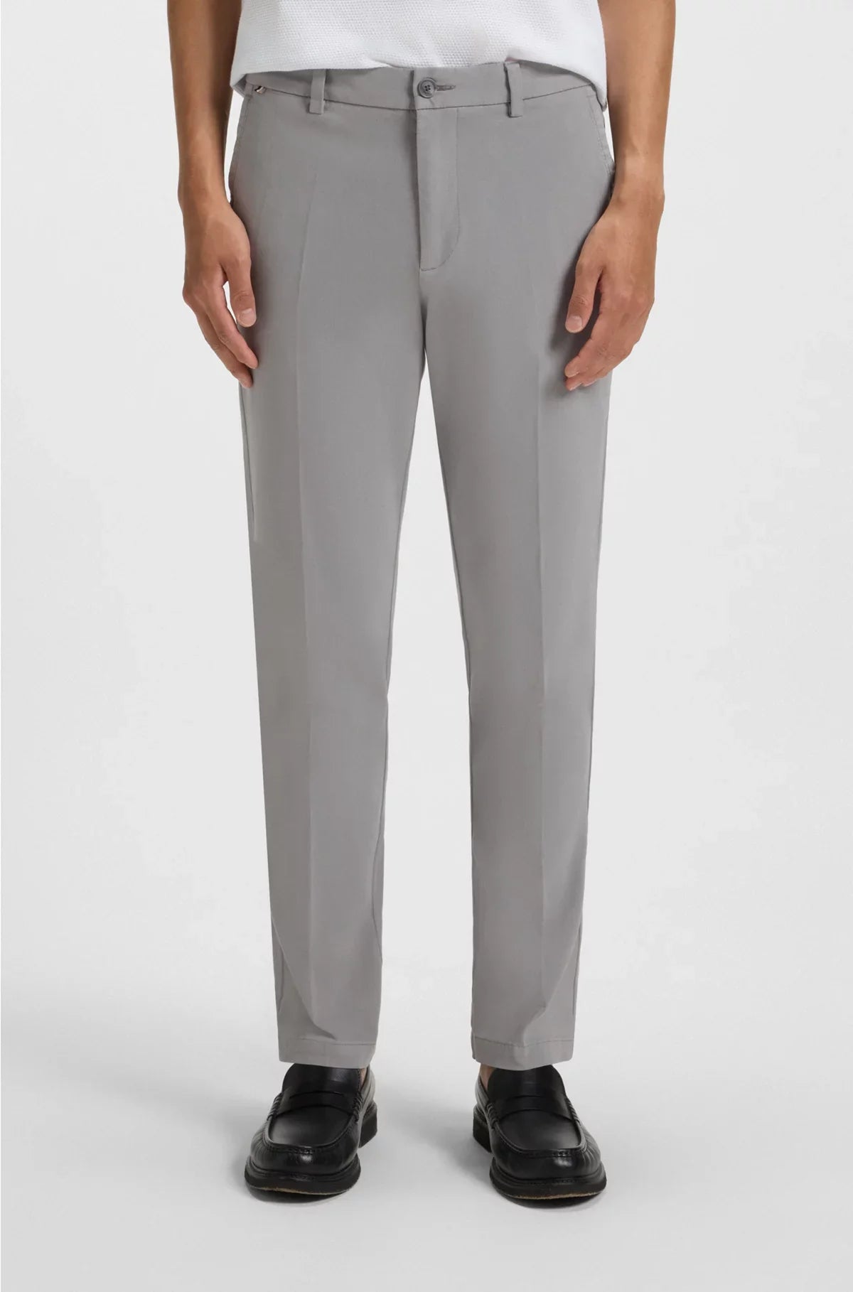 SLIM-FIT TROUSERS IN STRETCH-COTTON GABARDINE