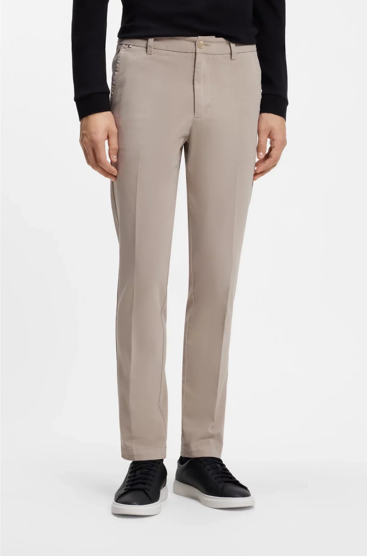 SLIM-FIT TROUSERS IN STRETCH-COTTON GABARDINE