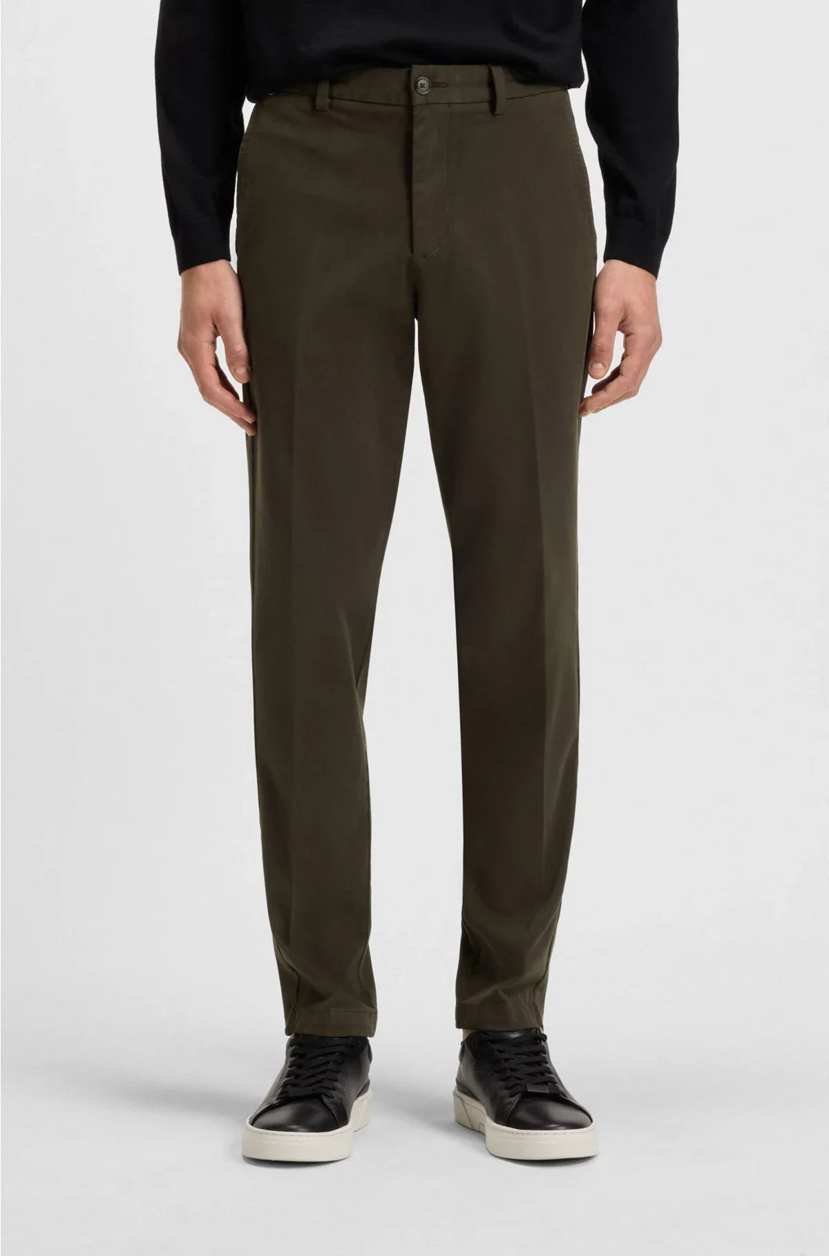 SLIM-FIT TROUSERS IN STRETCH-COTTON GABARDINE