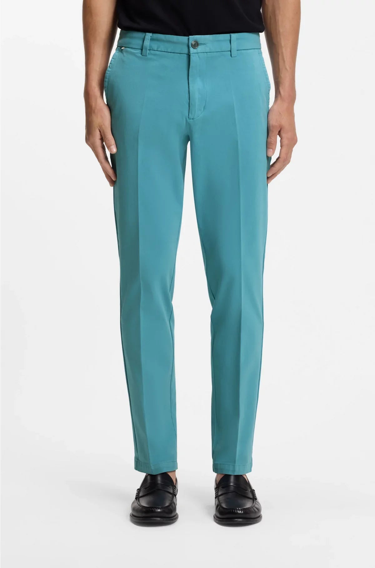 SLIM-FIT TROUSERS IN STRETCH-COTTON GABARDINE
