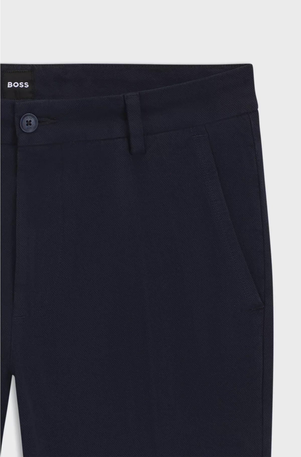 SLIM-FIT TROUSERS IN STRUCTURED STRETCH COTTON
