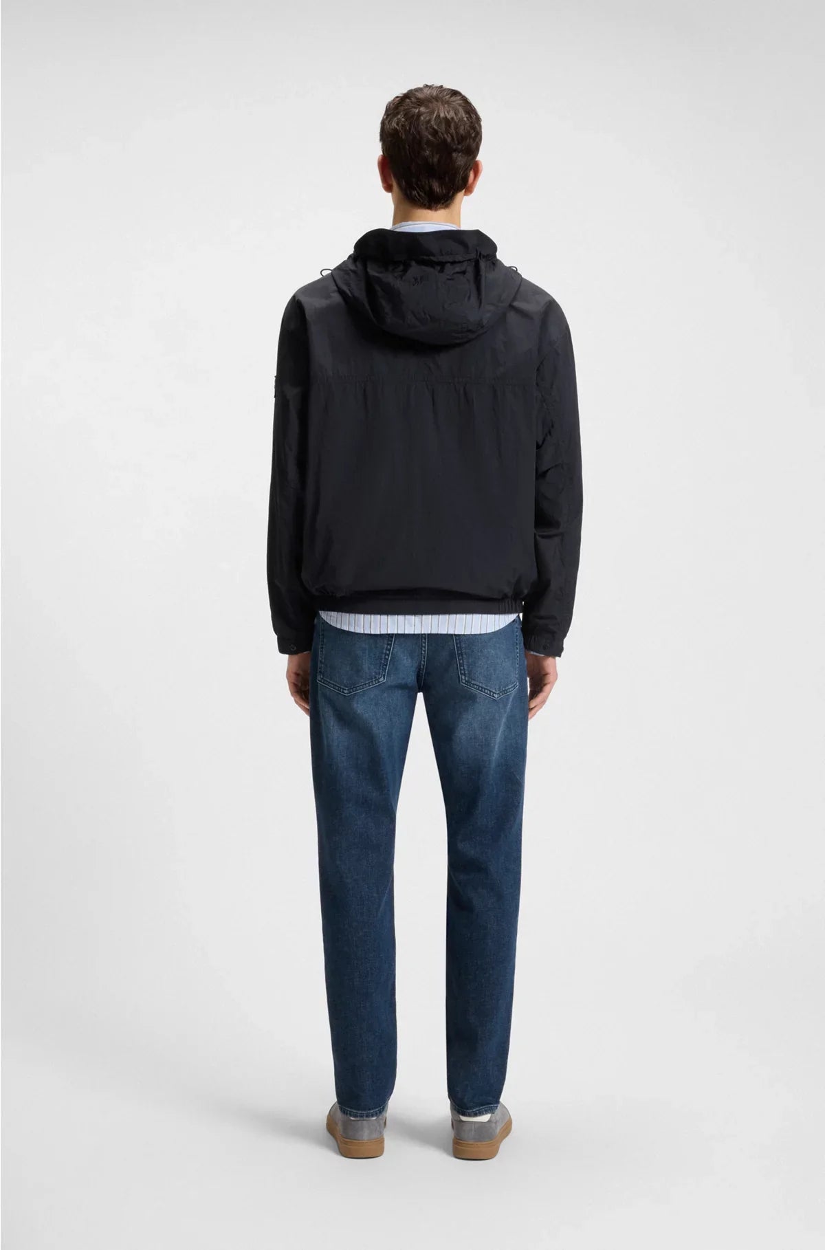 WATER-REPELLENT JACKET WITH HOOD VISOR