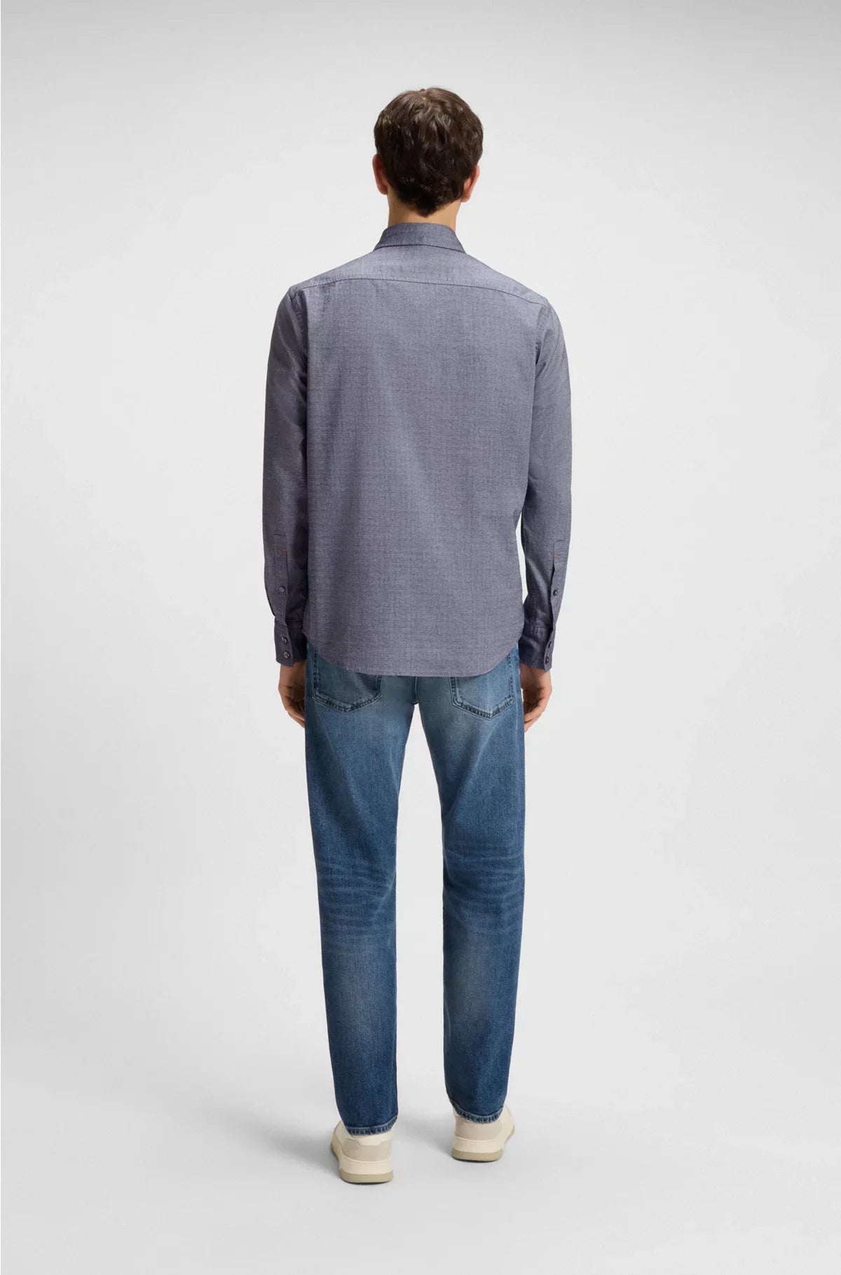 REGULAR-FIT SHIRT IN STRETCH-COTTON DOBBY