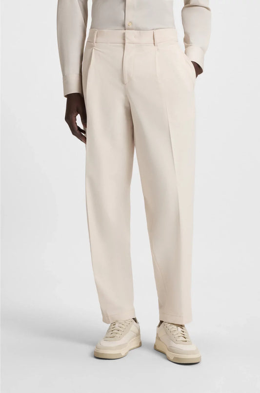 RELAXED-FIT TROUSERS IN WATER-REPELLENT STRETCH FABRIC