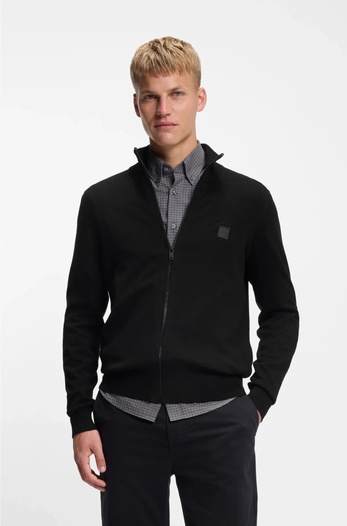 KNITTED JACKET IN COTTON AND CASHMERE