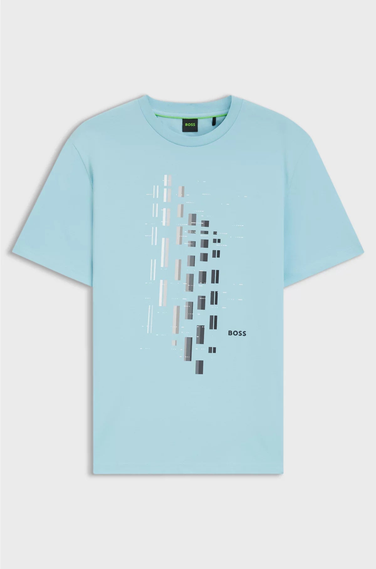 STRETCH-COTTON T-SHIRT WITH GEOMETRIC PRINT