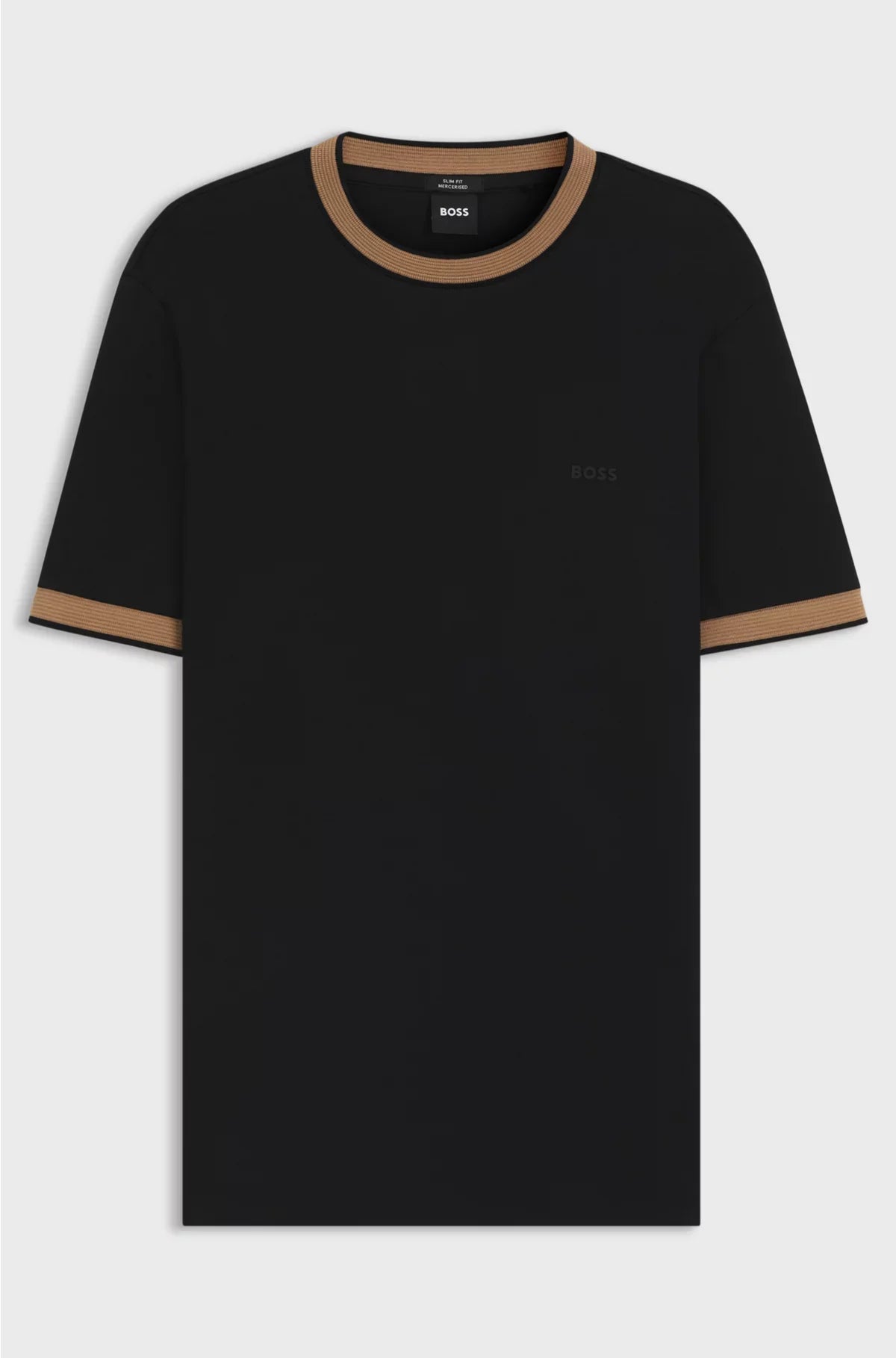 MERCERISED-COTTON SLIM-FIT T-SHIRT WITH CONTRAST TRIMS