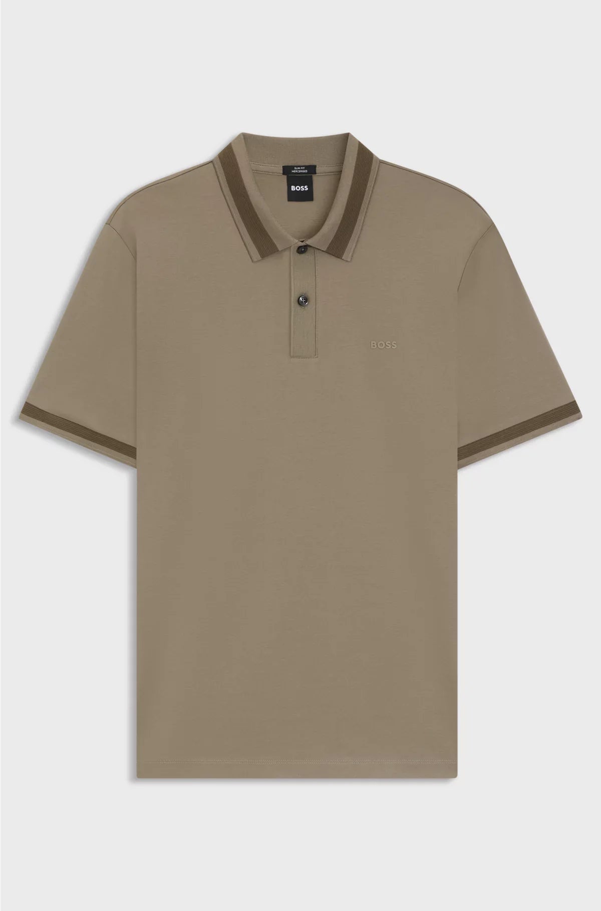 MERCERISED-COTTON SLIM-FIT POLO SHIRT WITH STRUCTURED TRIMS
