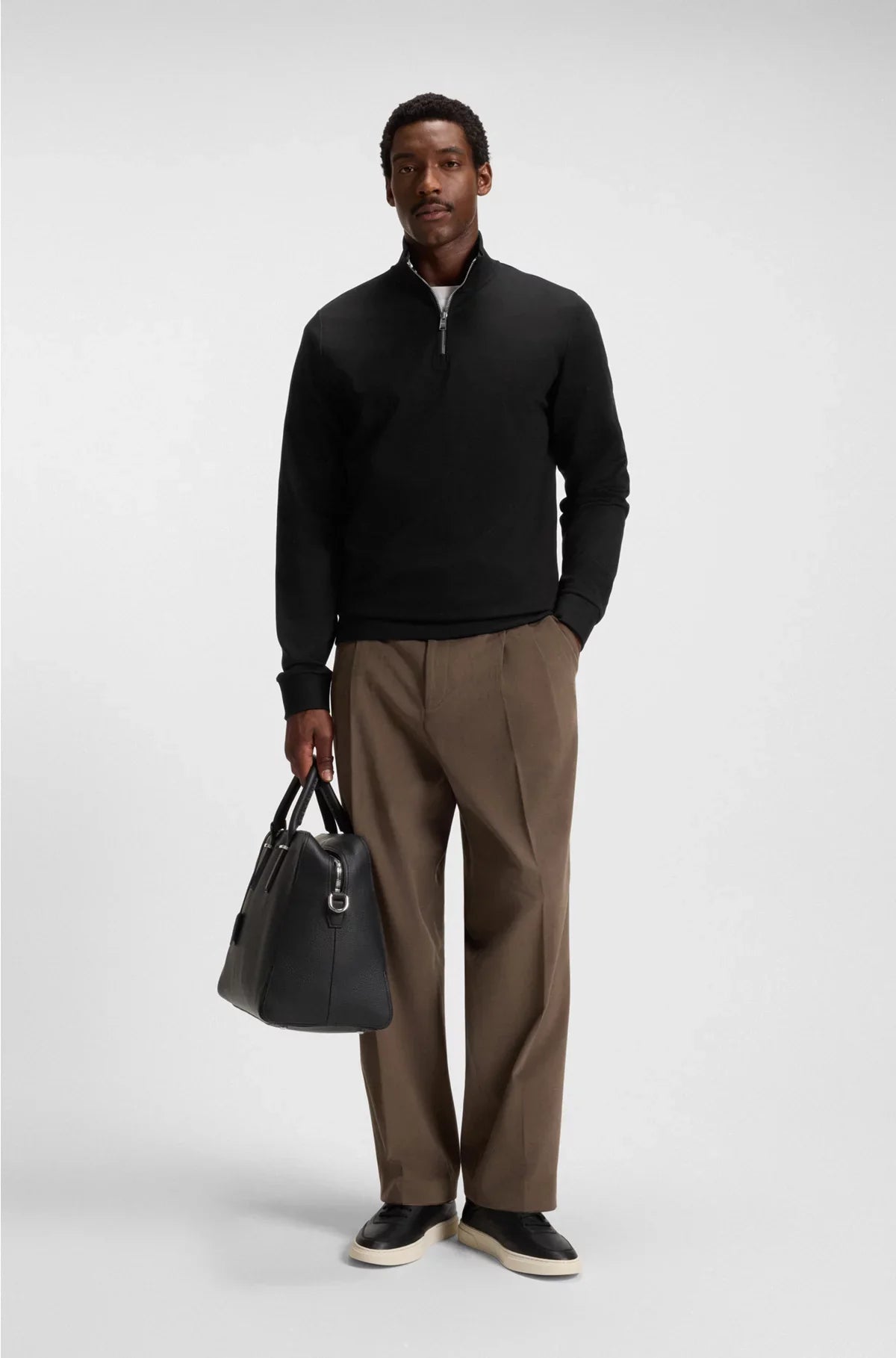 FELPA IN MISTO COTONE CON COLLO A ZIP