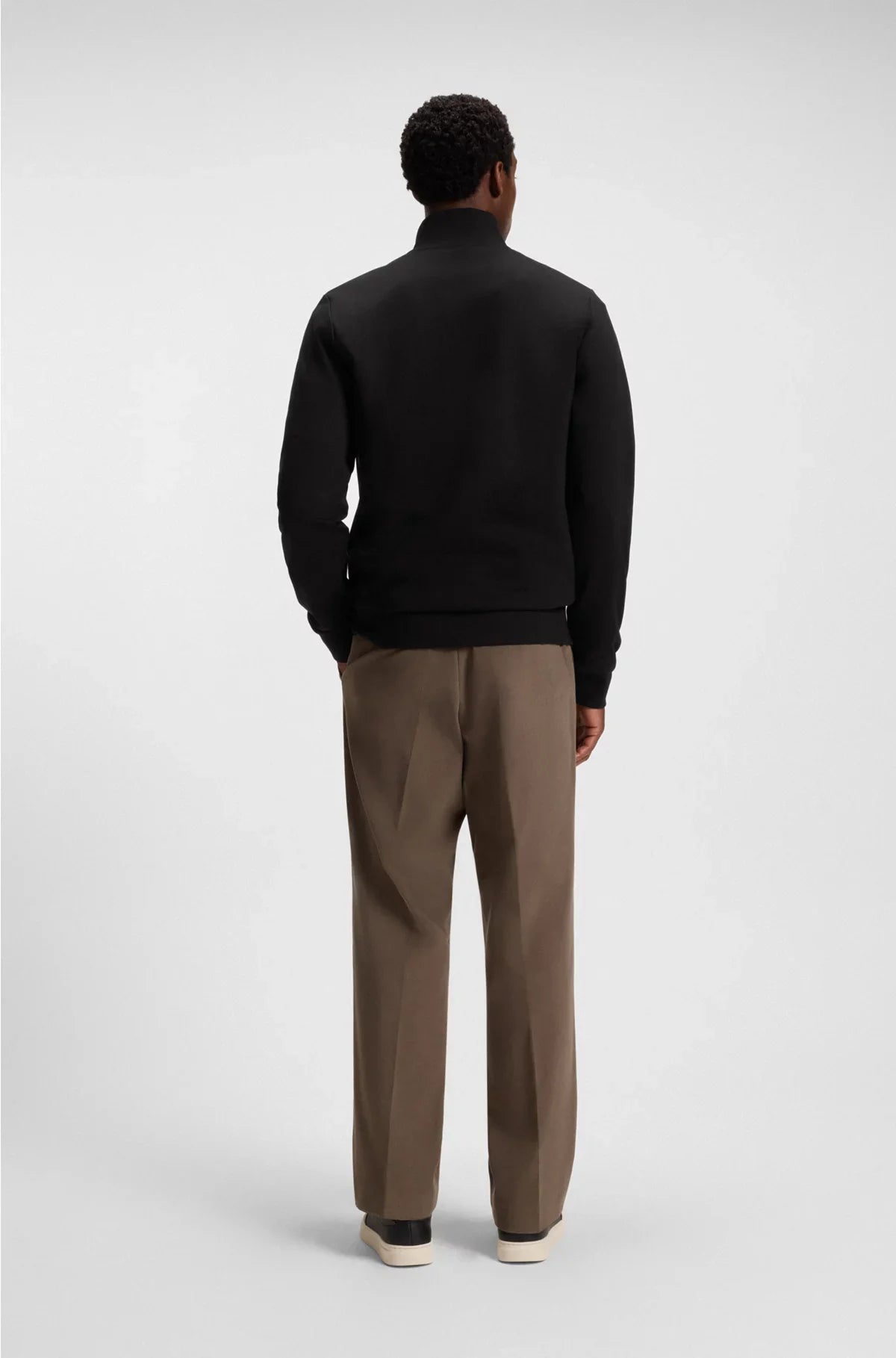 FELPA IN MISTO COTONE CON COLLO A ZIP