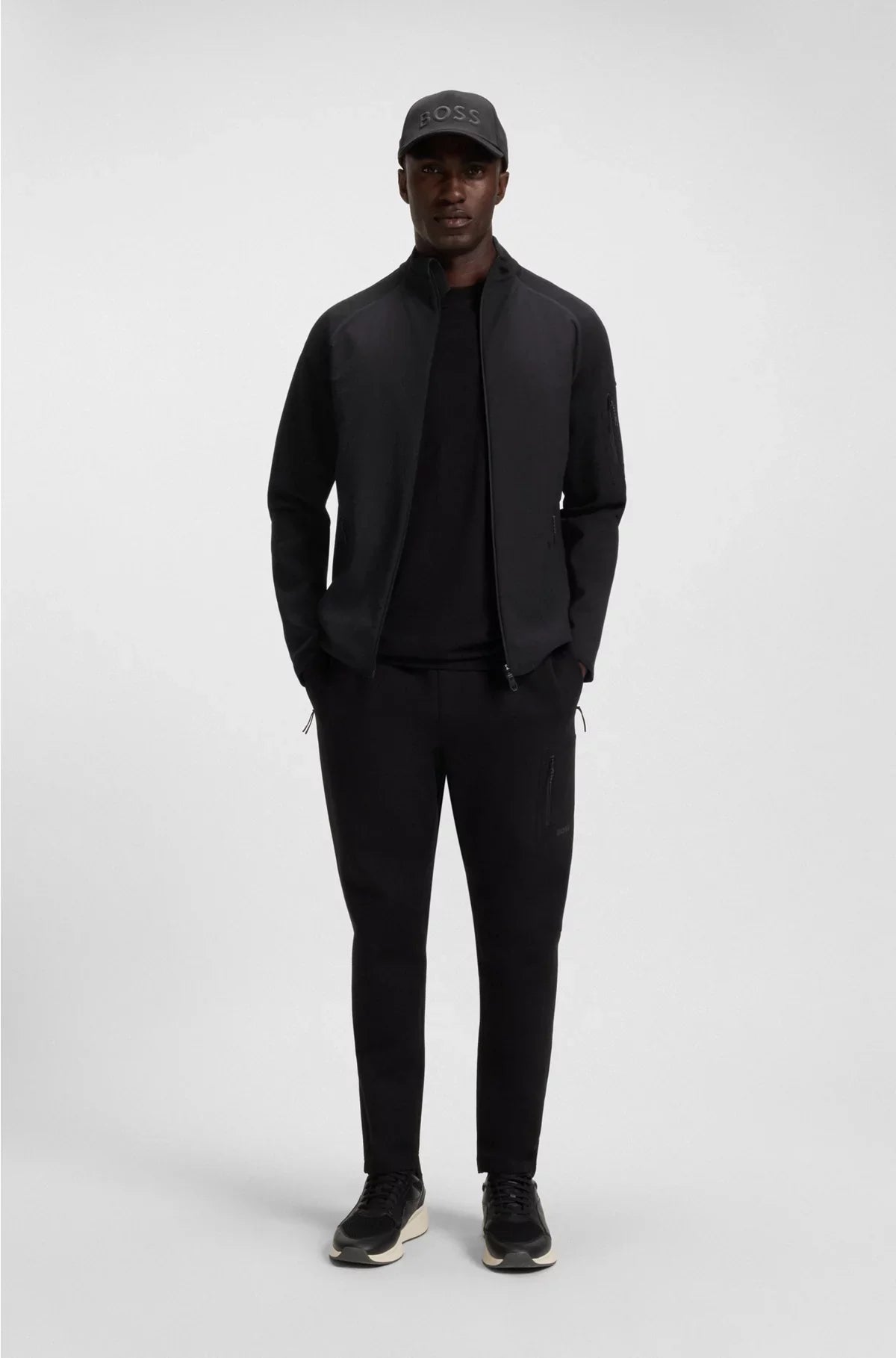 REGULAR-FIT ZIP-UP SWEATSHIRT WITH DECORATIVE REFLECTIVE DETAILS
