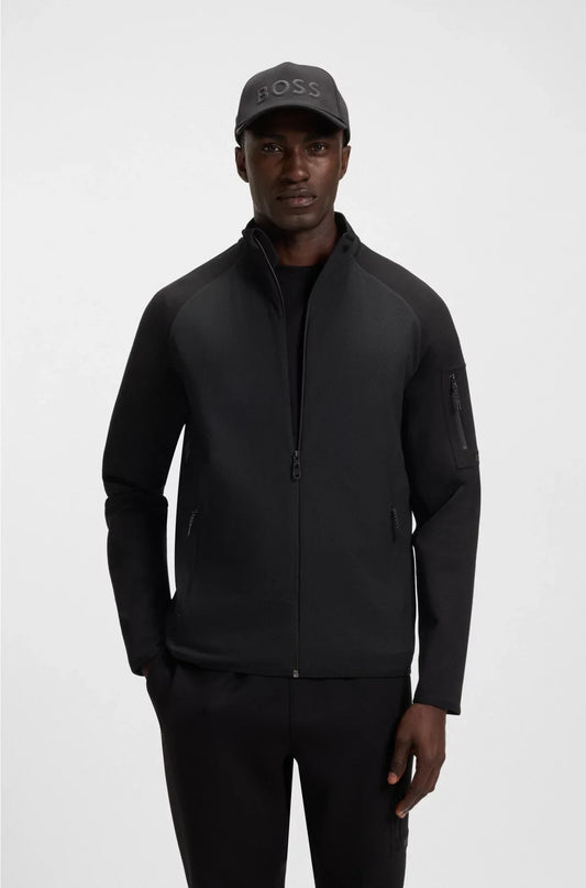 REGULAR-FIT ZIP-UP SWEATSHIRT WITH DECORATIVE REFLECTIVE DETAILS