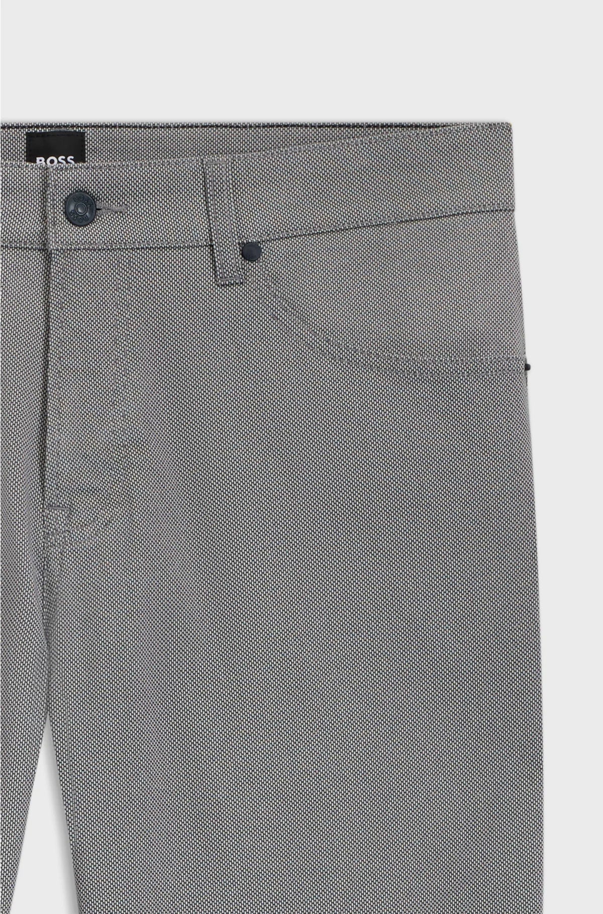 MAINE REGULAR-FIT TROUSERS INMICRO-PATTERNED STRETCH COTTON