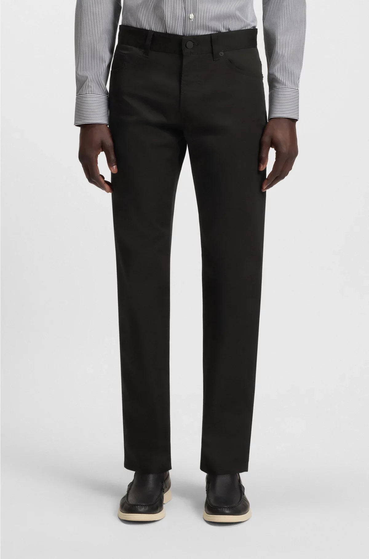 MAINE REGULAR-FIT TROUSERS IN COTTON-BLEND SATIN
