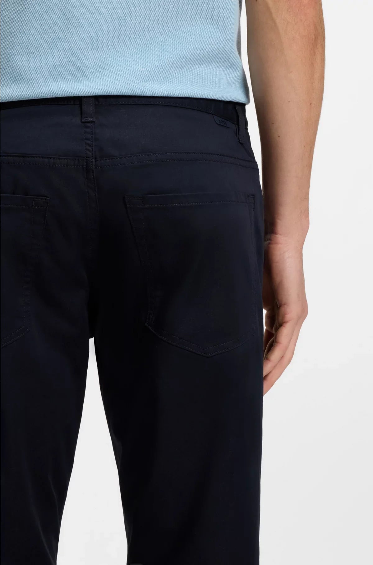 MAINE REGULAR-FIT TROUSERS IN COTTON-BLEND SATIN