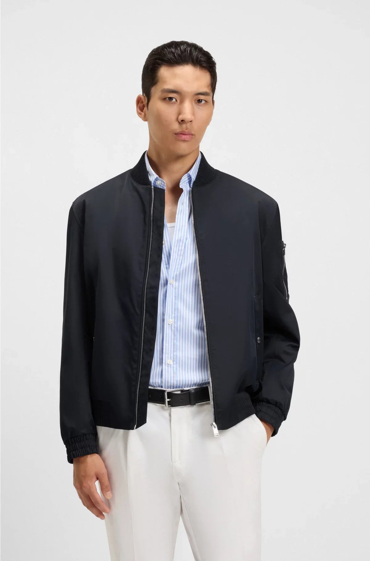 WATER-REPELLENT JACKET WITH DOUBLE B MONOGRAM TRIM