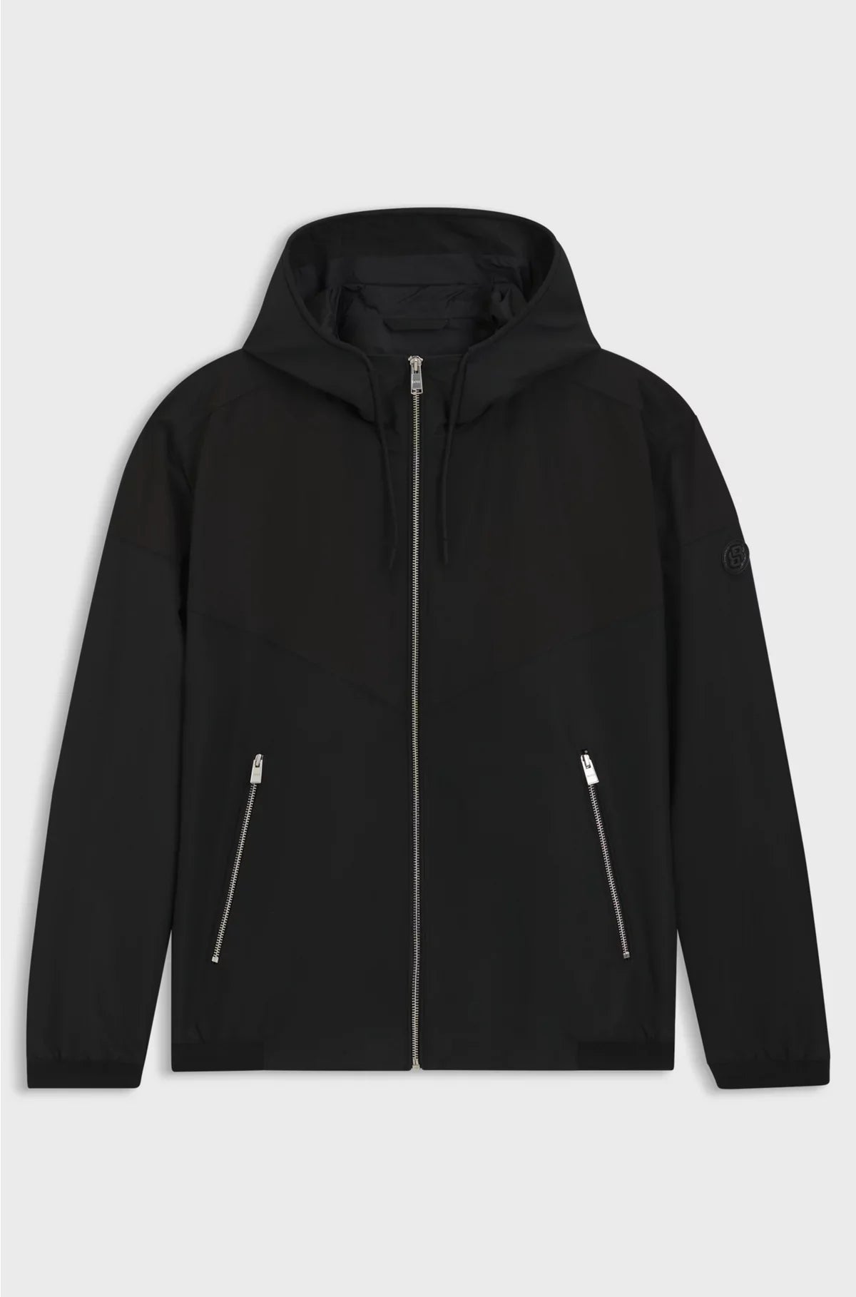 WATER-REPELLENT HOODED JACKET IN MICROFIBRE POPLIN