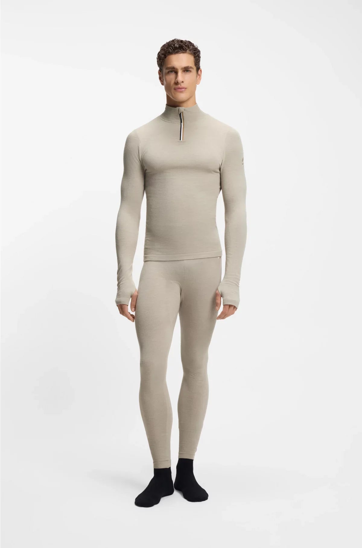 SKI BASE LAYER TROUSERS IN WOOL-BLEND JERSEY
