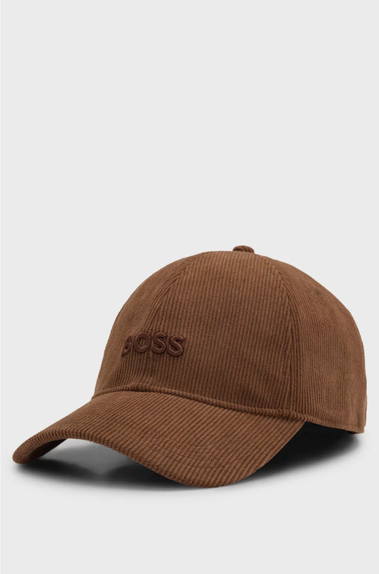 CORDUROY CAP WITH EMBROIDERED LOGO