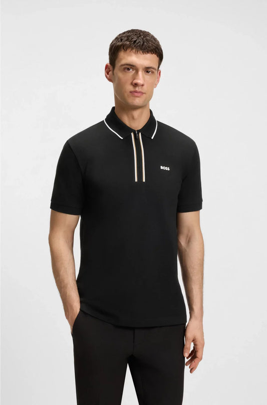 SLIM-FIT POLO SHIRT IN QUICK-DRY STRETCH COTTON