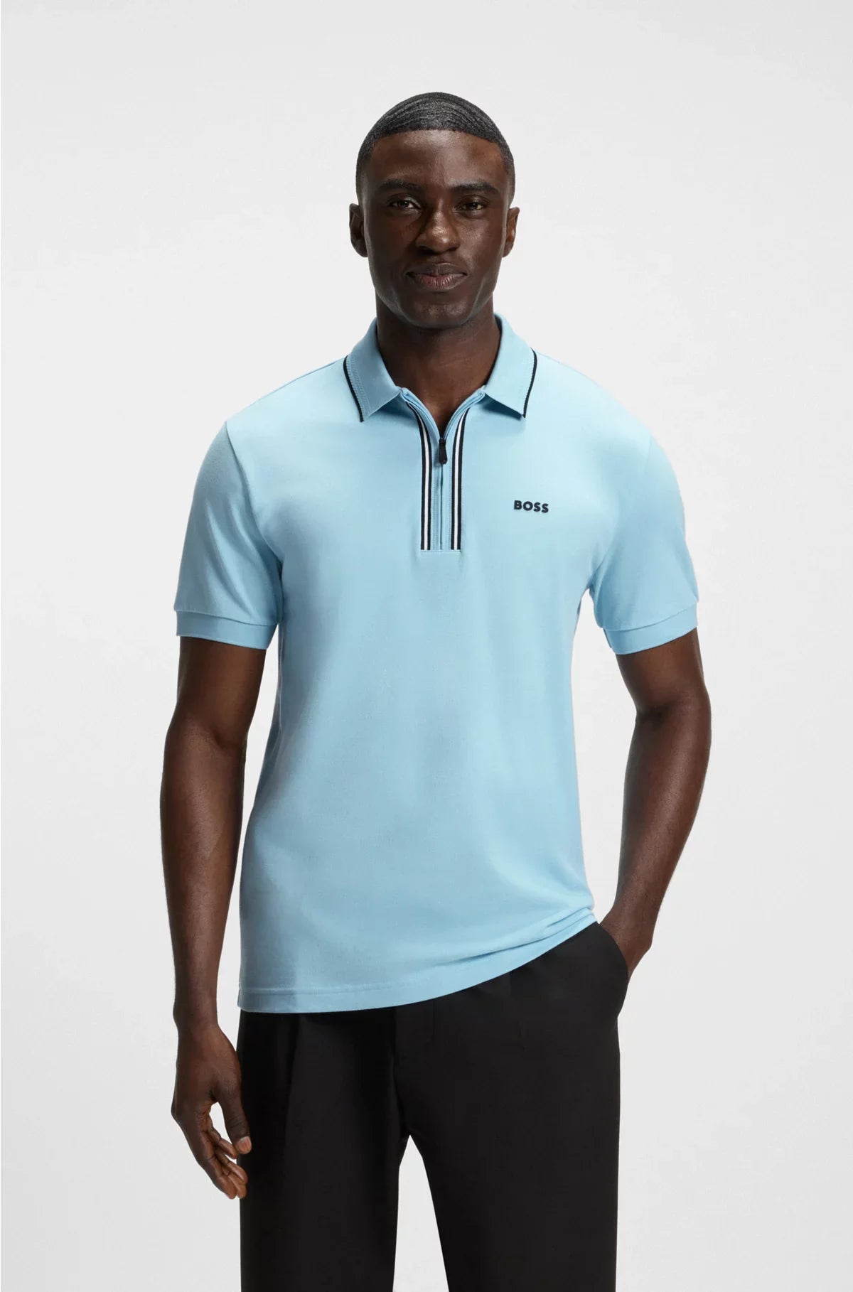 SLIM-FIT POLO SHIRT IN QUICK-DRY STRETCH COTTON