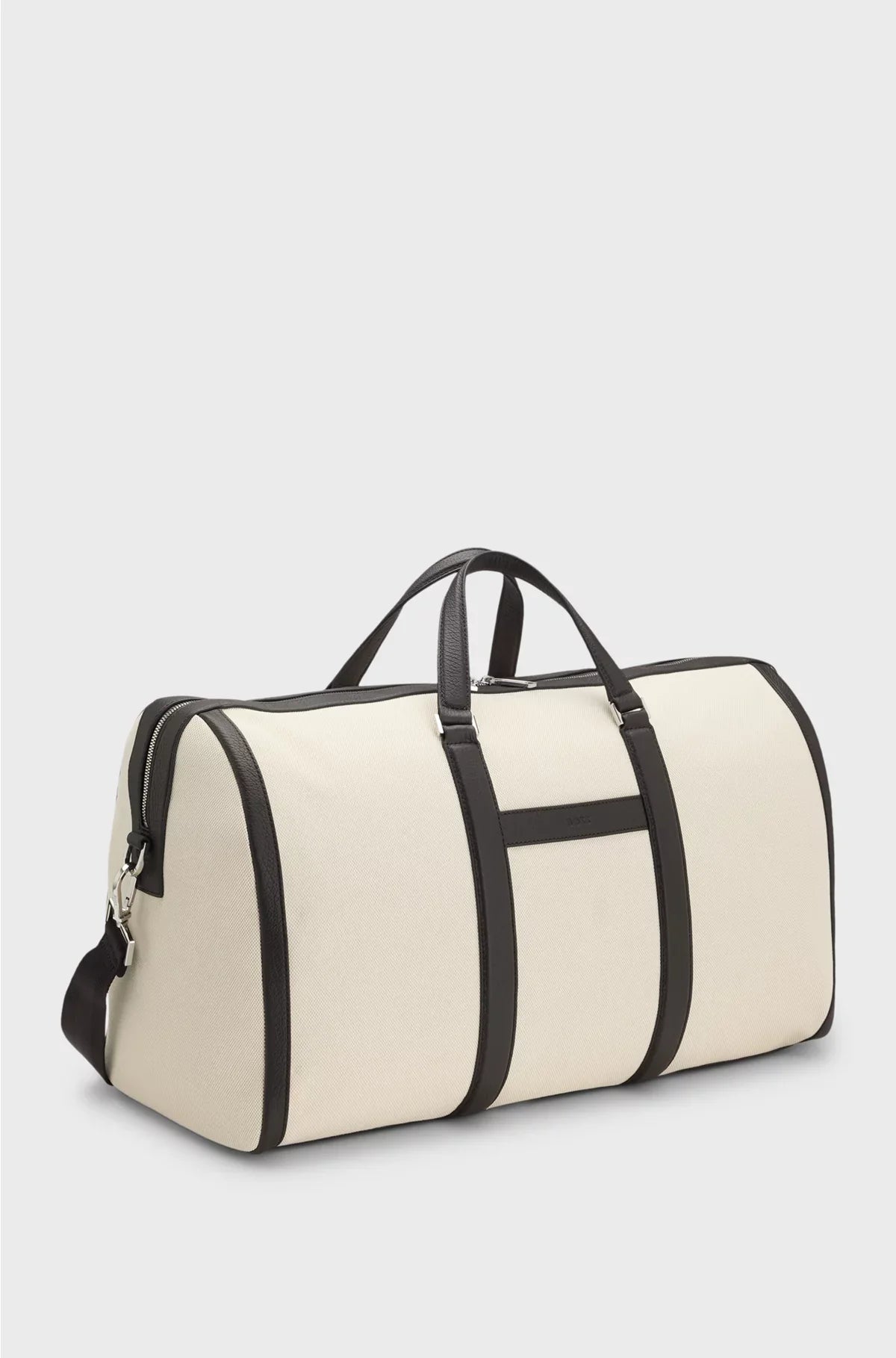 CANVAS HOLDALL WITH LEATHER TRIMS