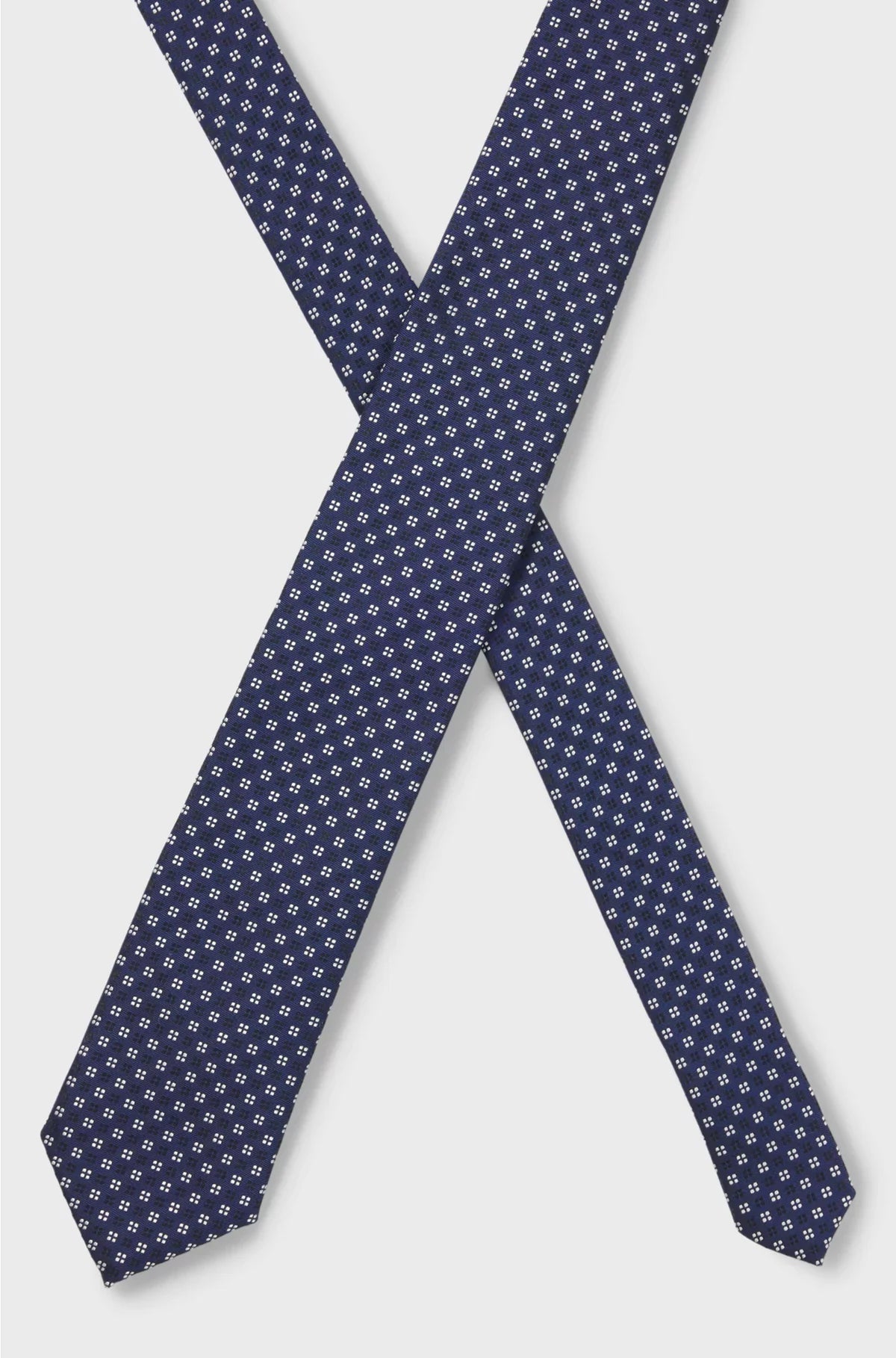 CRAVATTA IN MISTO SETA CON MOTIVO JACQUARD