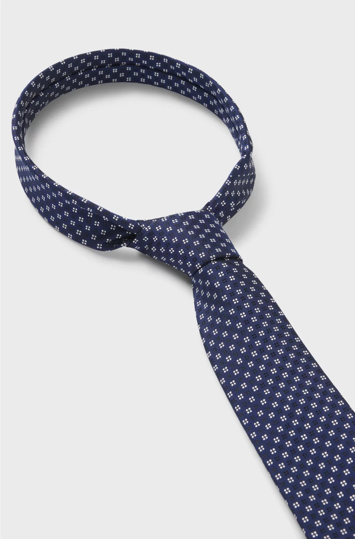 CRAVATTA IN MISTO SETA CON MOTIVO JACQUARD