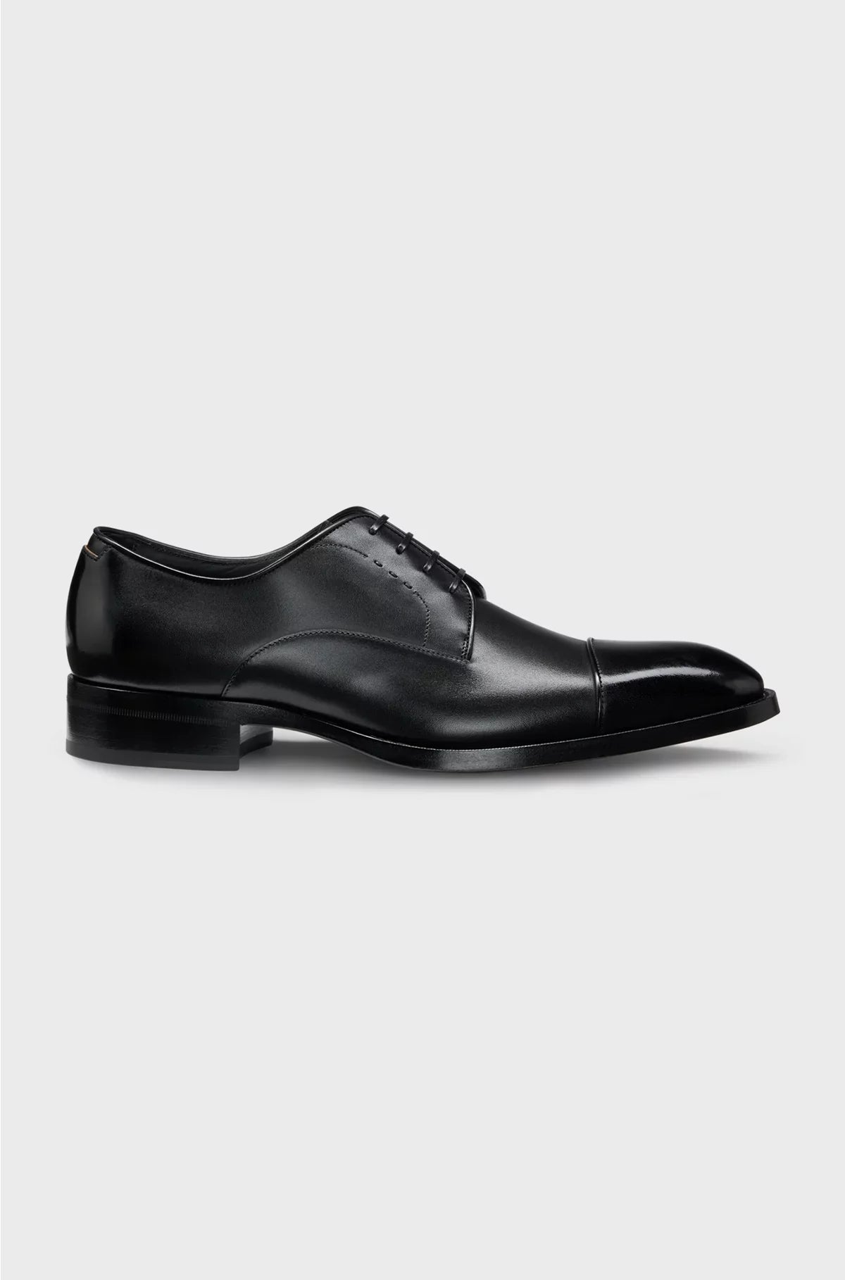 LEATHER DERBY SHOES WITH CAP TOE