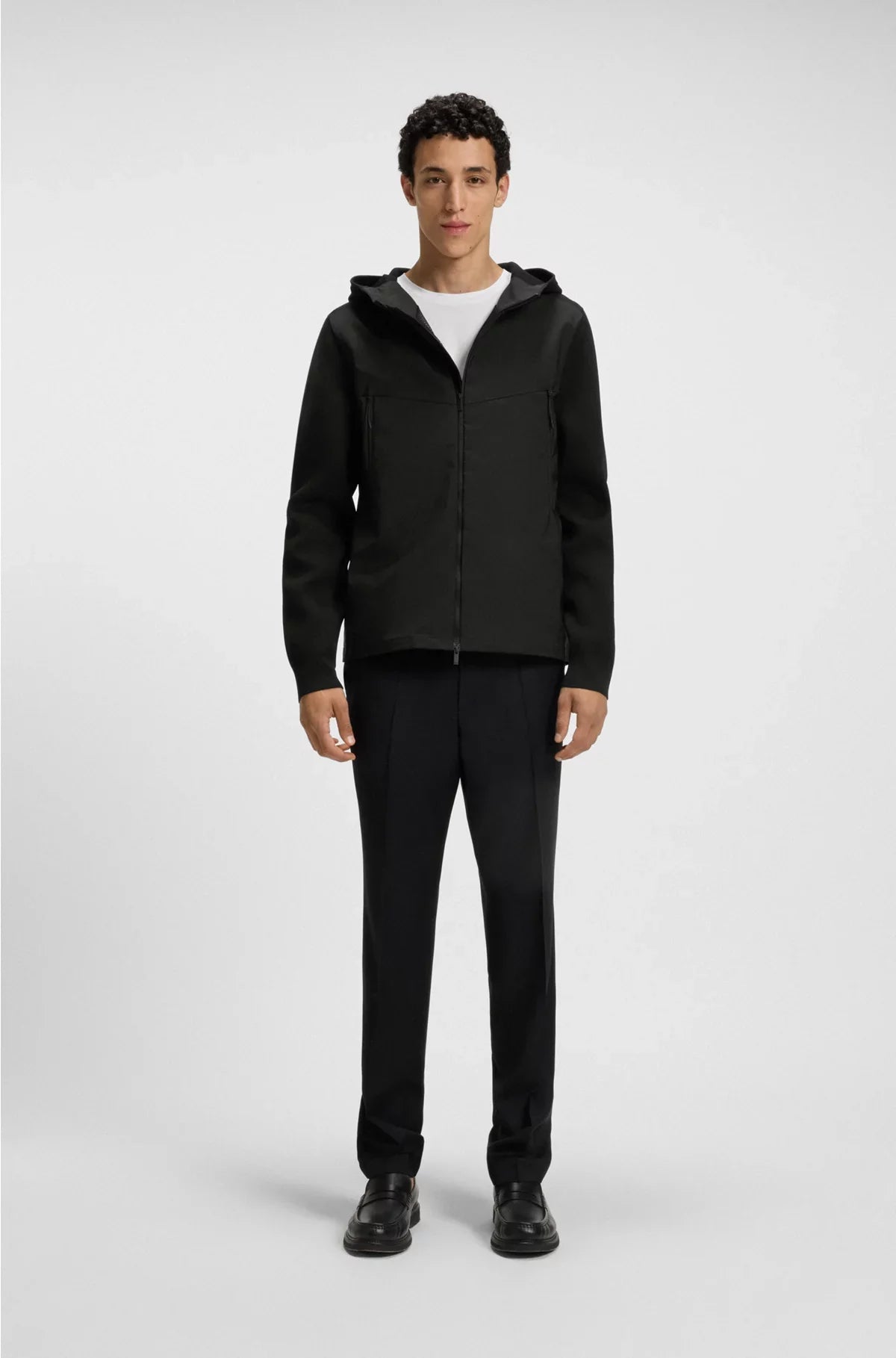 REGULAR-FIT HOODED JACKET WITH WEATHER PROTECTION