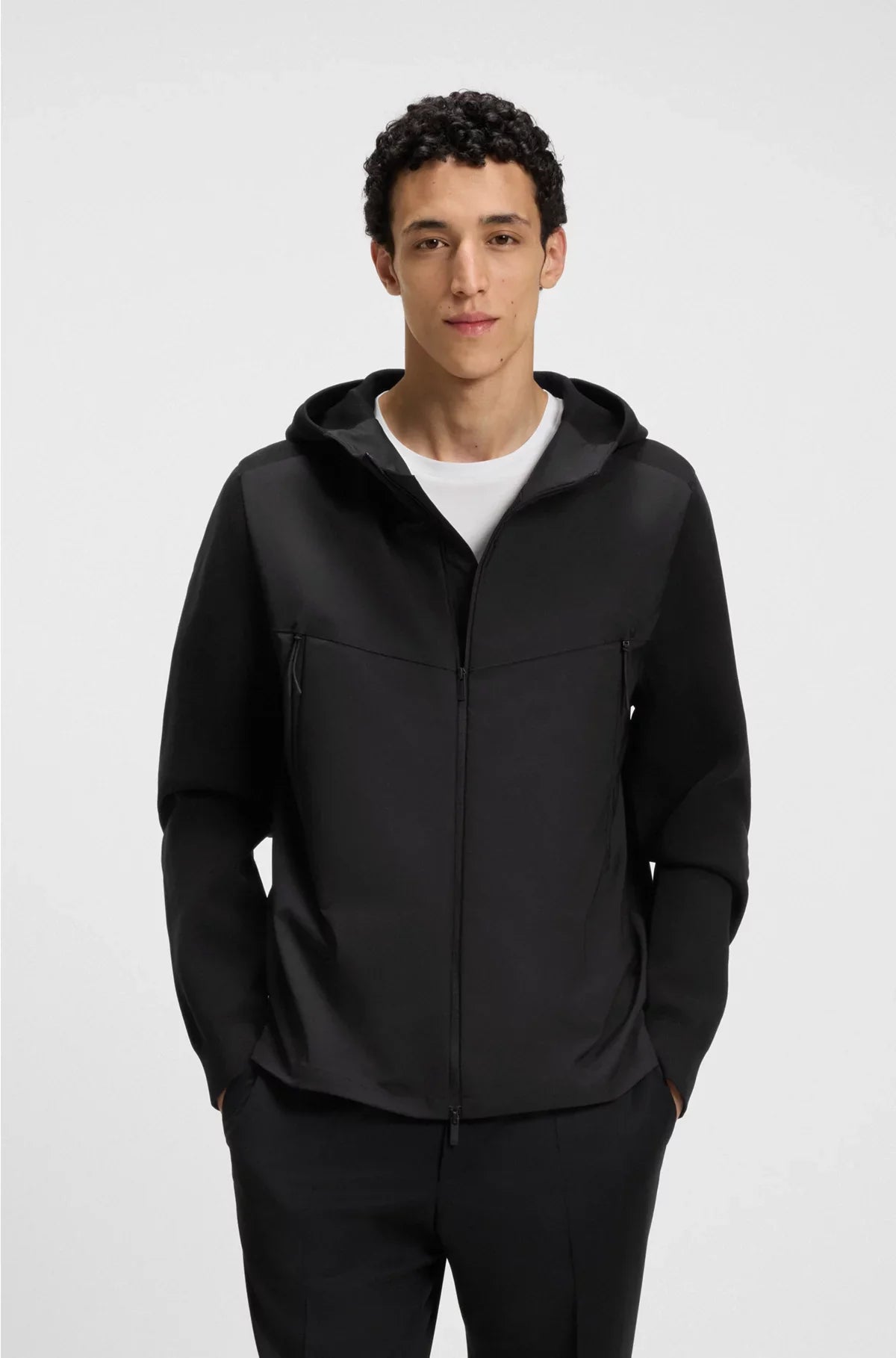 REGULAR-FIT HOODED JACKET WITH WEATHER PROTECTION