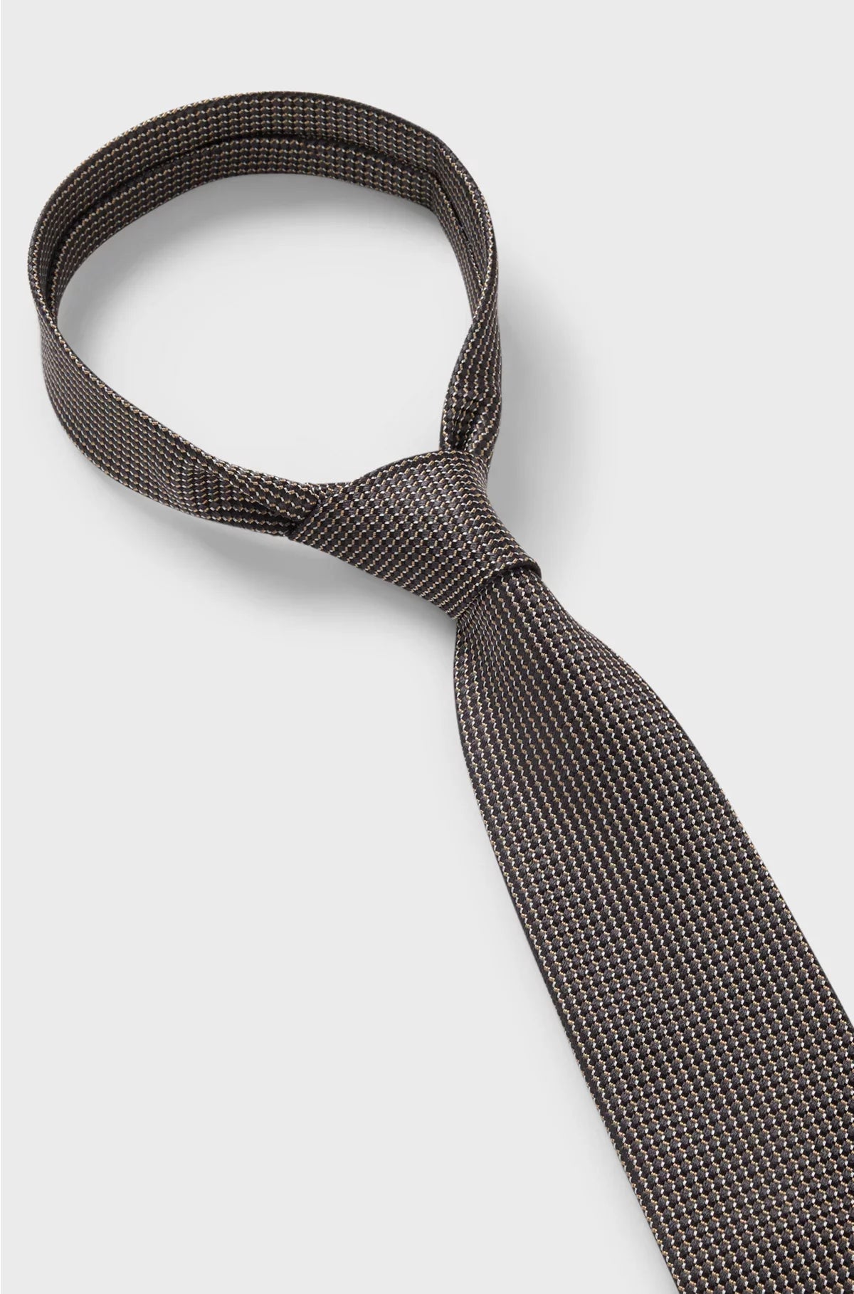 SILK TIE WITH MICRO PATTERN