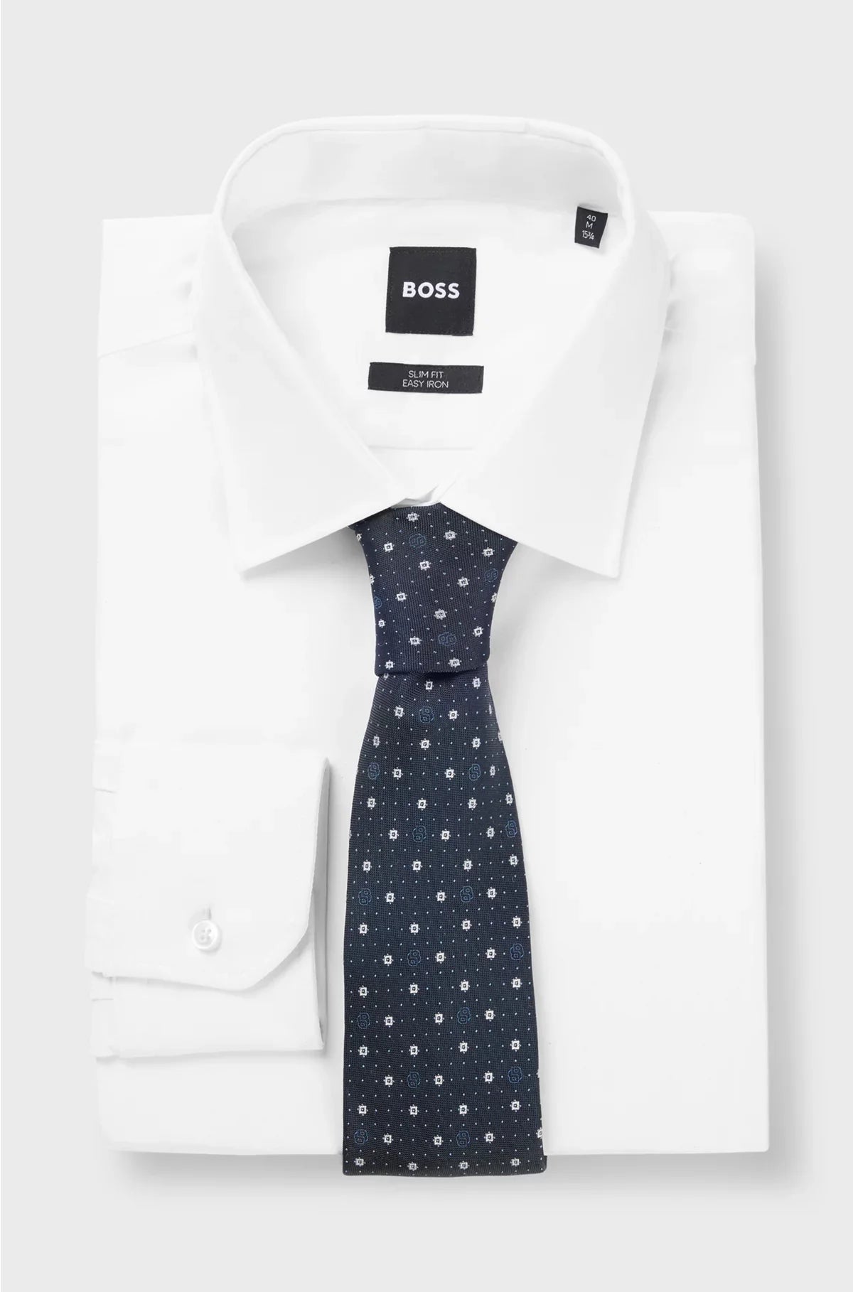 SILK-BLEND TIE WITH MICRO DOUBLE B MONOGRAMS