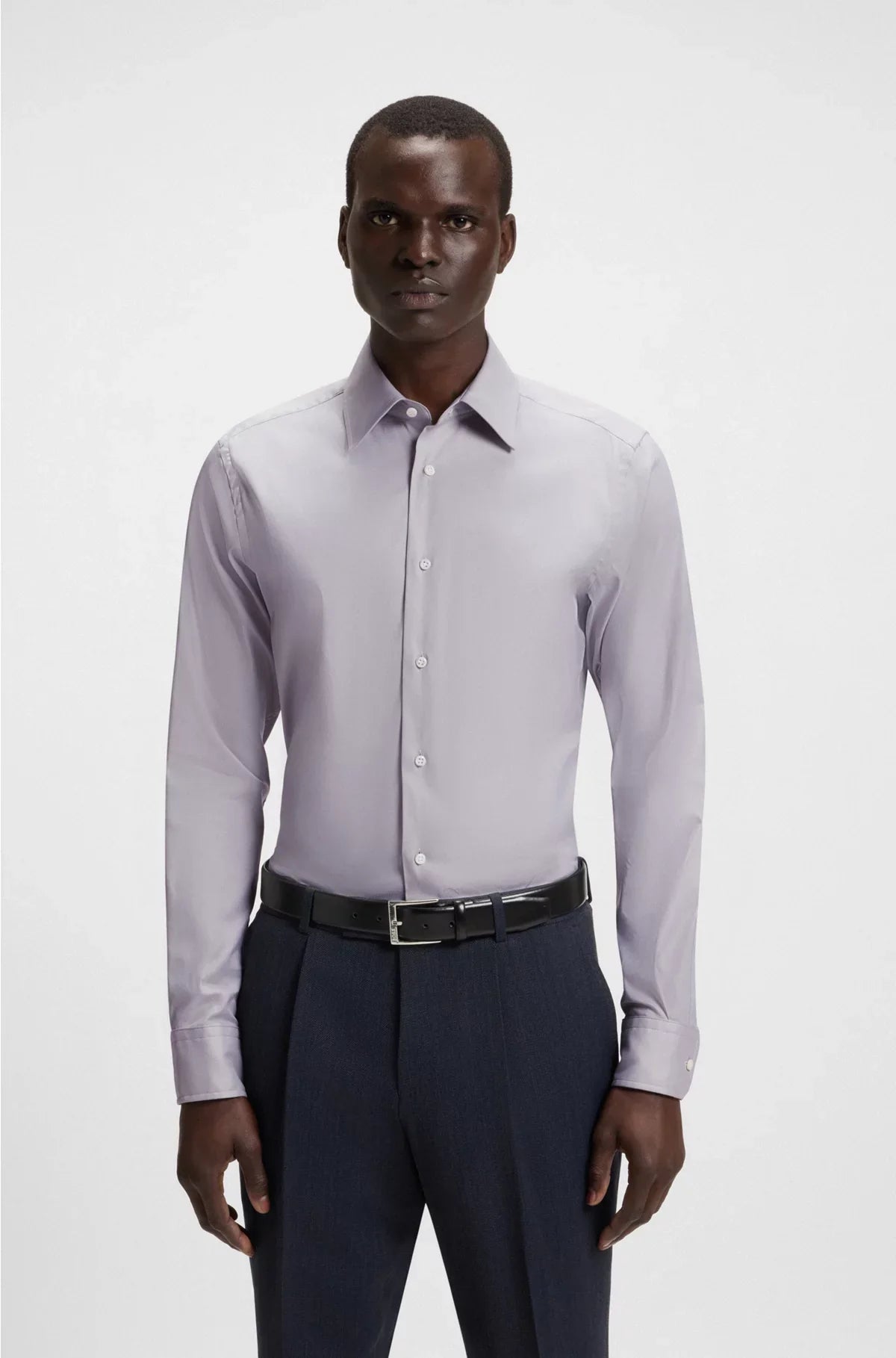 SLIM-FIT SHIRT IN AN ITALIAN COTTON BLEND