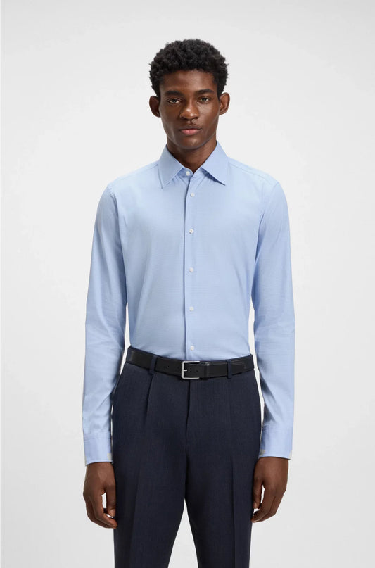 REGULAR-FIT SHIRT IN AN ITALIAN-MADE COTTON BLEND