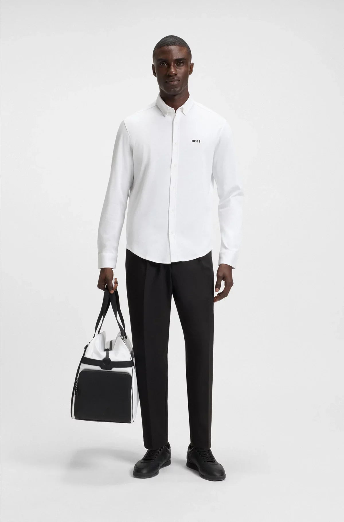 REGULAR-FIT SHIRT IN DYNAMIC COTTON JERSEY