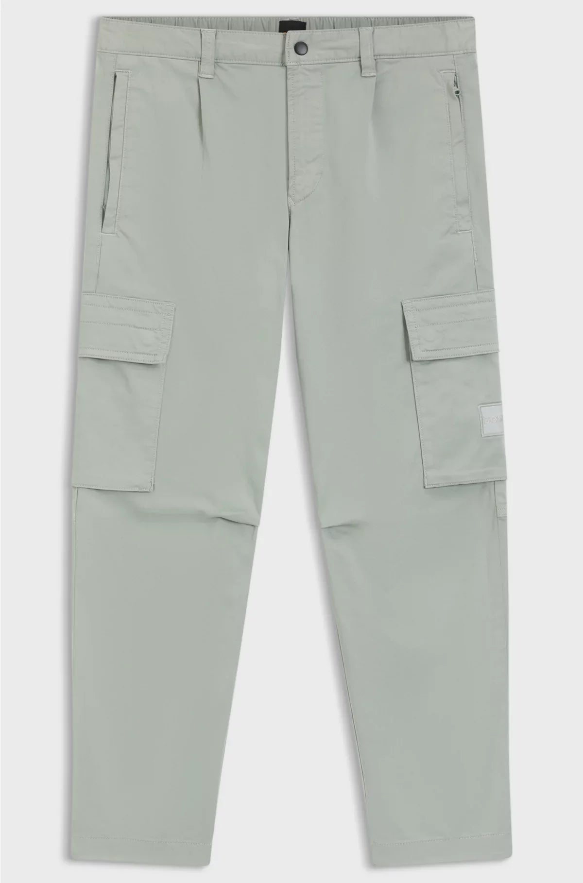 CARGO TROUSERS IN STRETCH-COTTON SATIN
