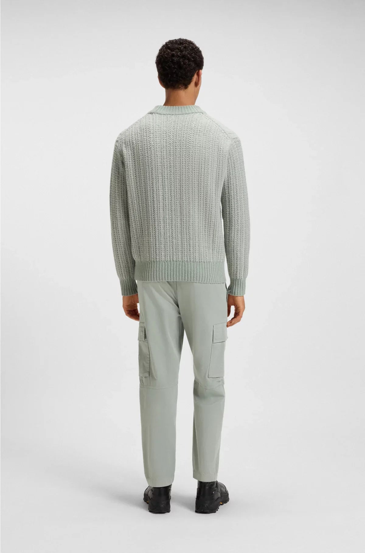 CARGO TROUSERS IN STRETCH-COTTON SATIN