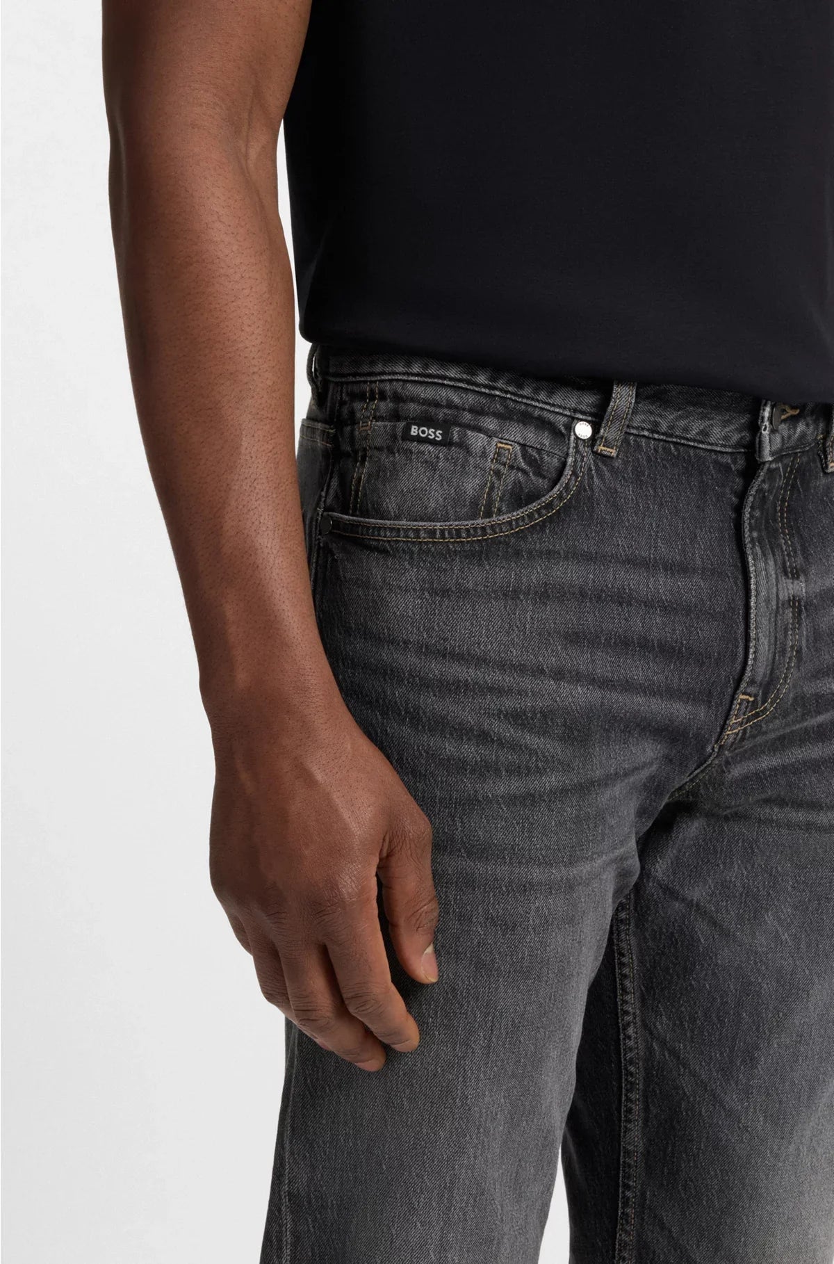 MAINE REGULAR-FIT JEANS IN GREY COMFORT-STRETCH DENIM