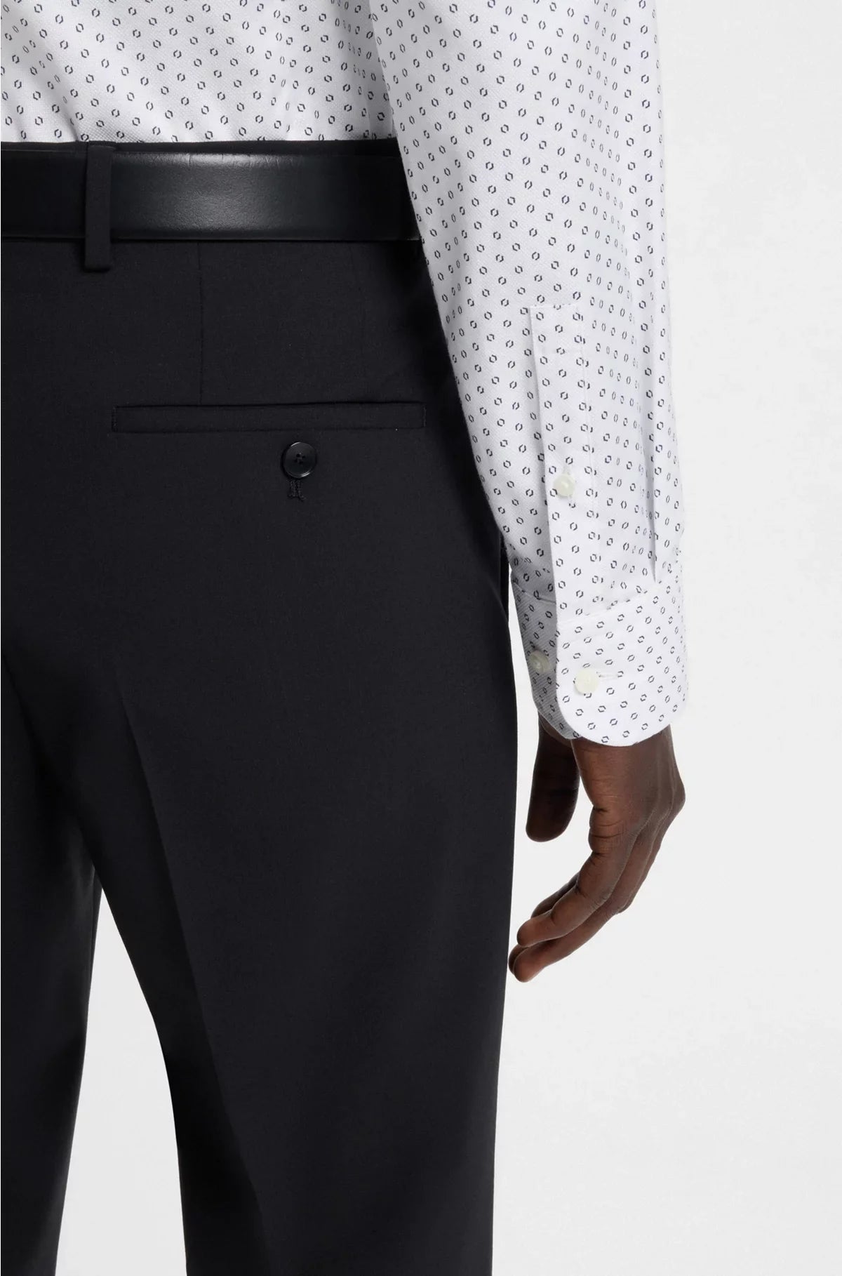 SLIM-FIT SHIRT IN PRINTED OXFORD STRETCH COTTON