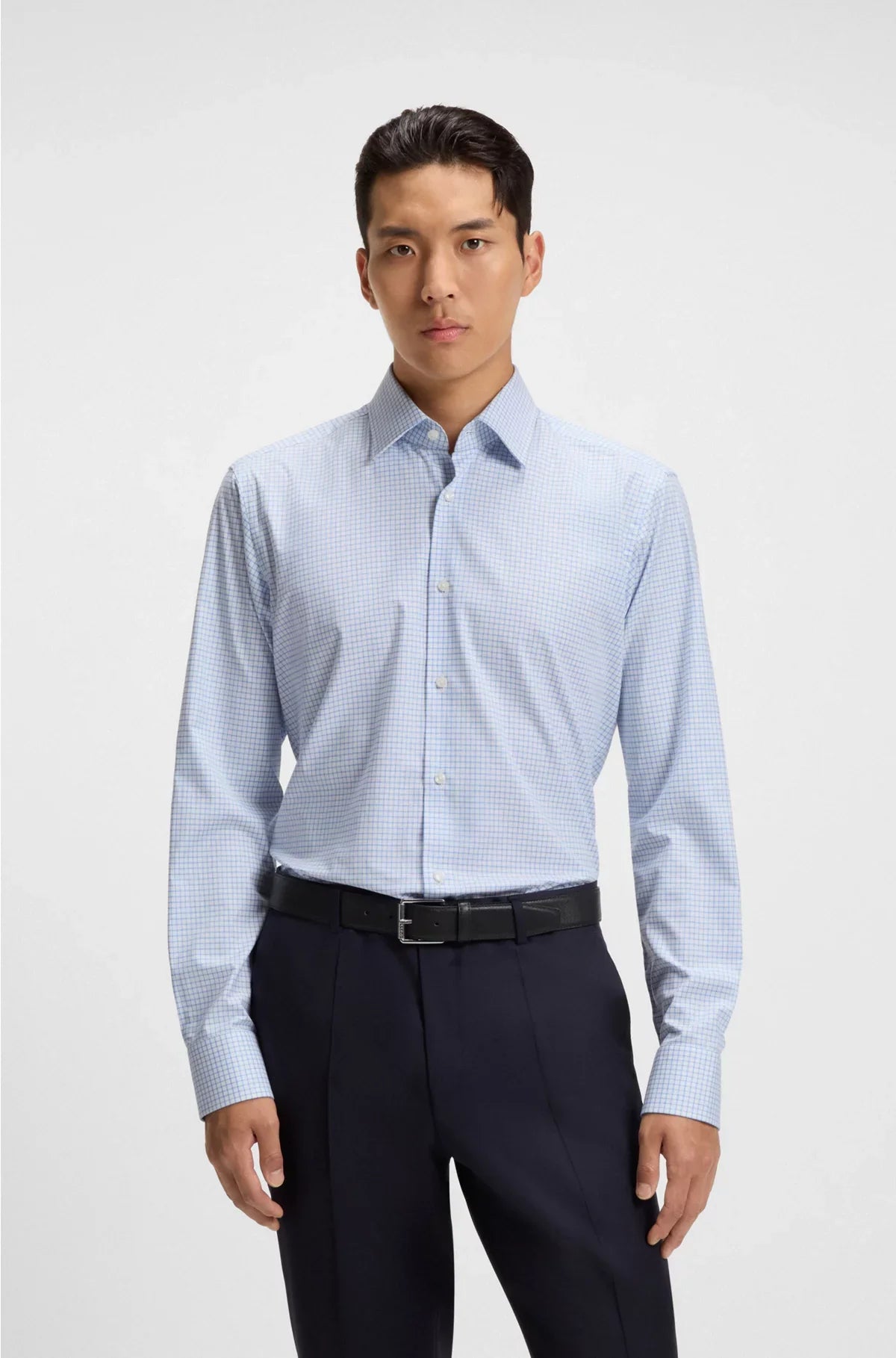 REGULAR-FIT SHIRT IN EASY-IRON STRETCH-COTTON TWILL