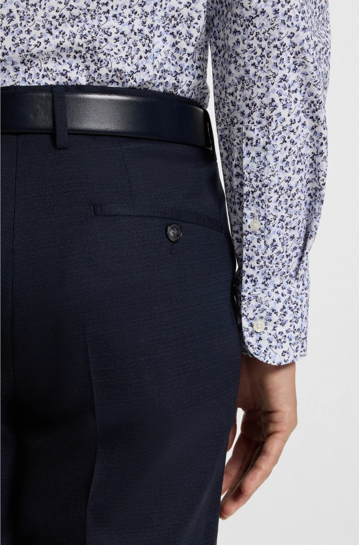 SLIM-FIT SHIRT IN FLORAL-PRINT STRETCH-COTTON POPLIN