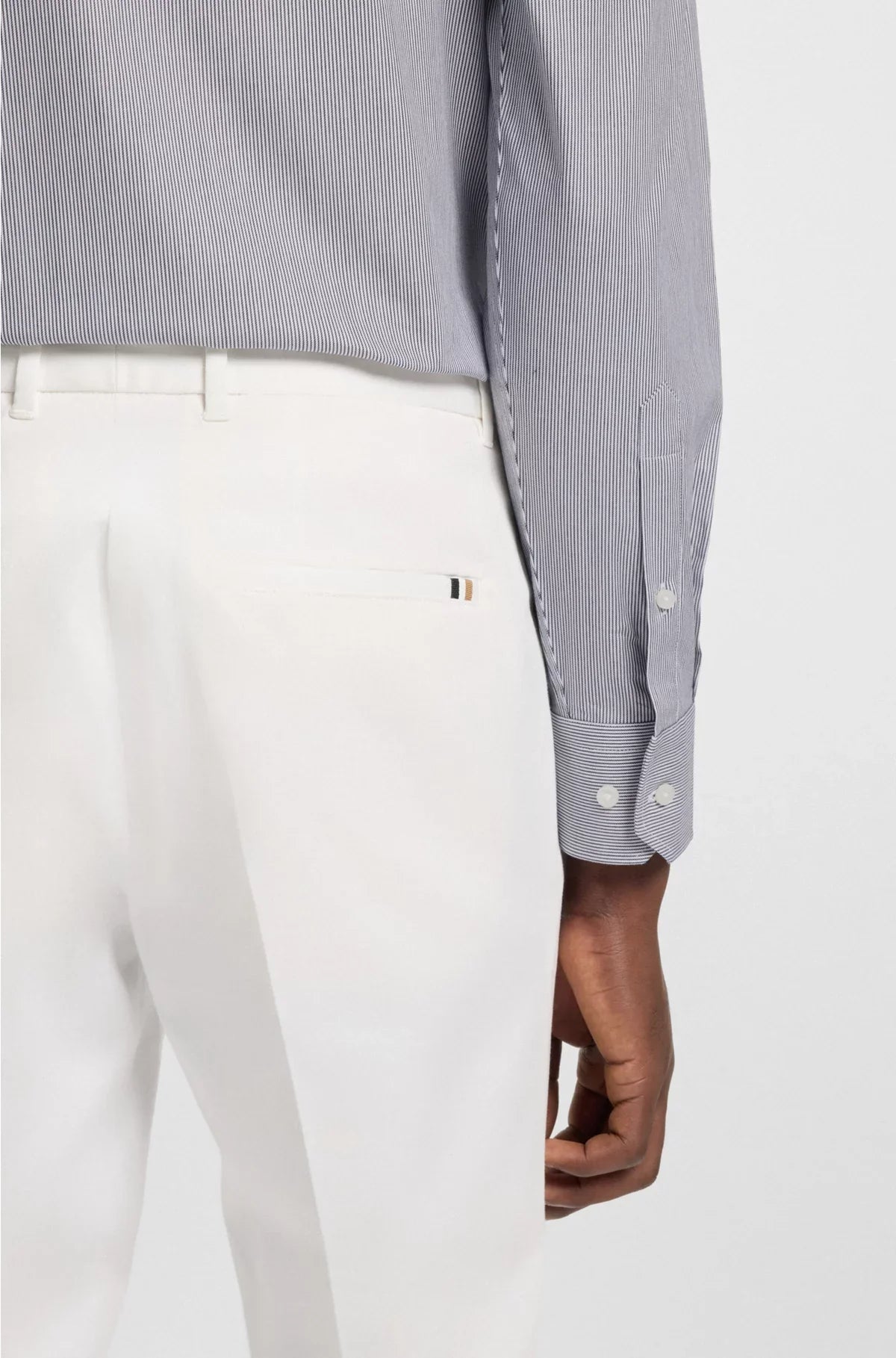 REGULAR-FIT SHIRT IN EASY-IRON STRETCH-COTTON TWILL