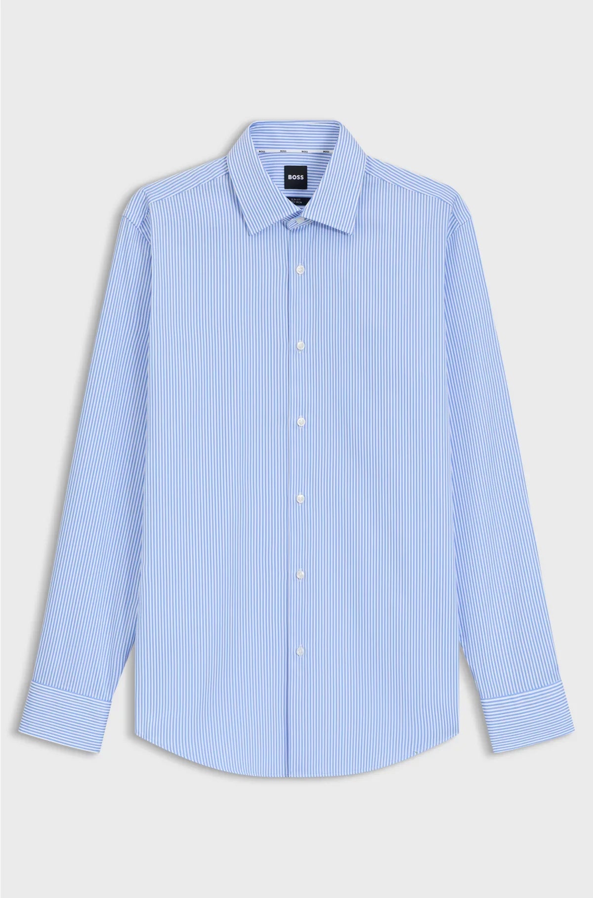 SLIM-FIT SHIRT IN EASY-IRON STRIPED COTTON