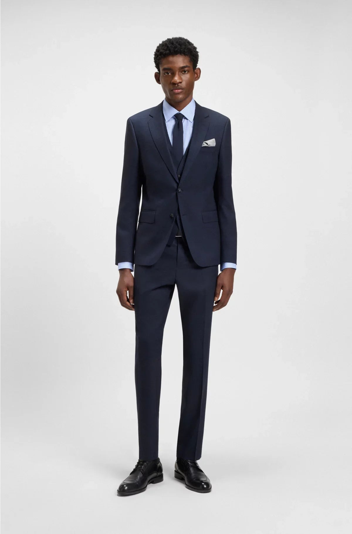 SLIM-FIT SHIRT IN EASY-IRON STRIPED COTTON