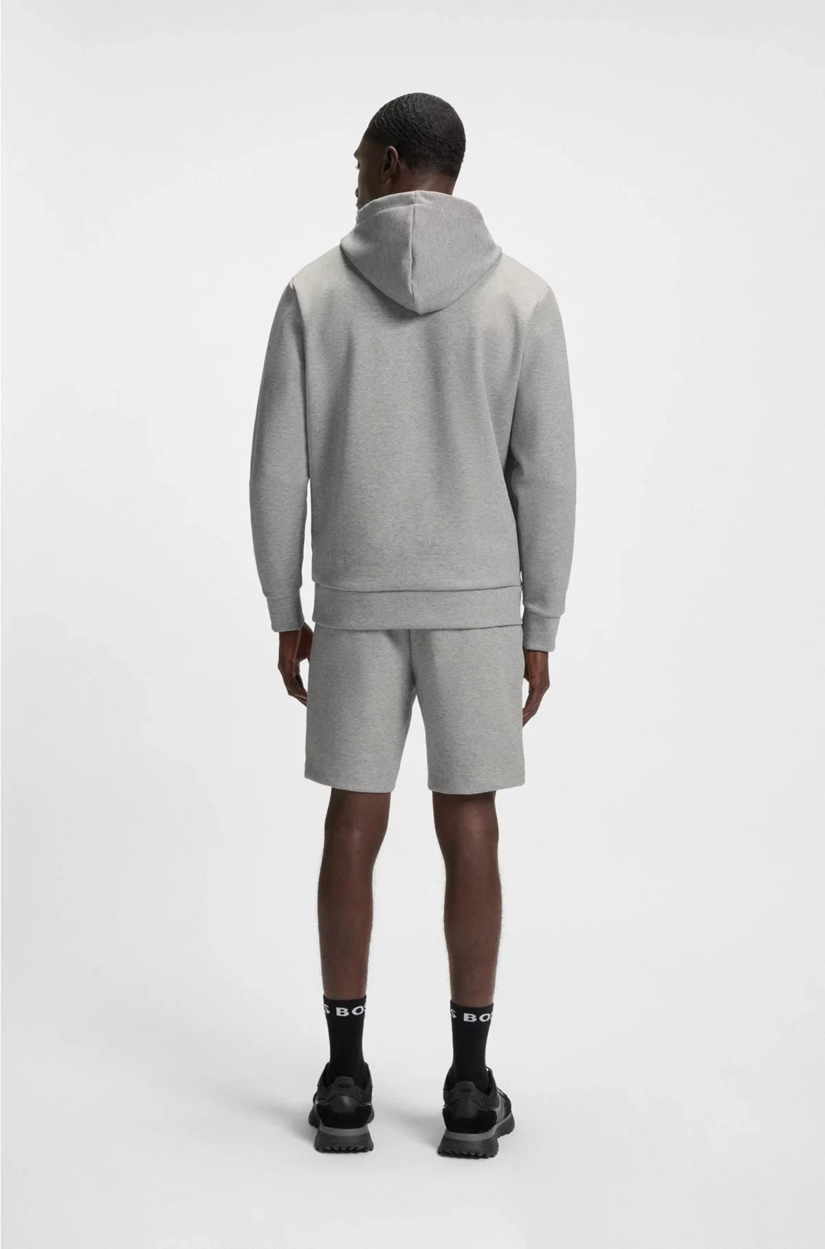 COTTON-BLEND HOODIE WITH STRIPE DETAILS