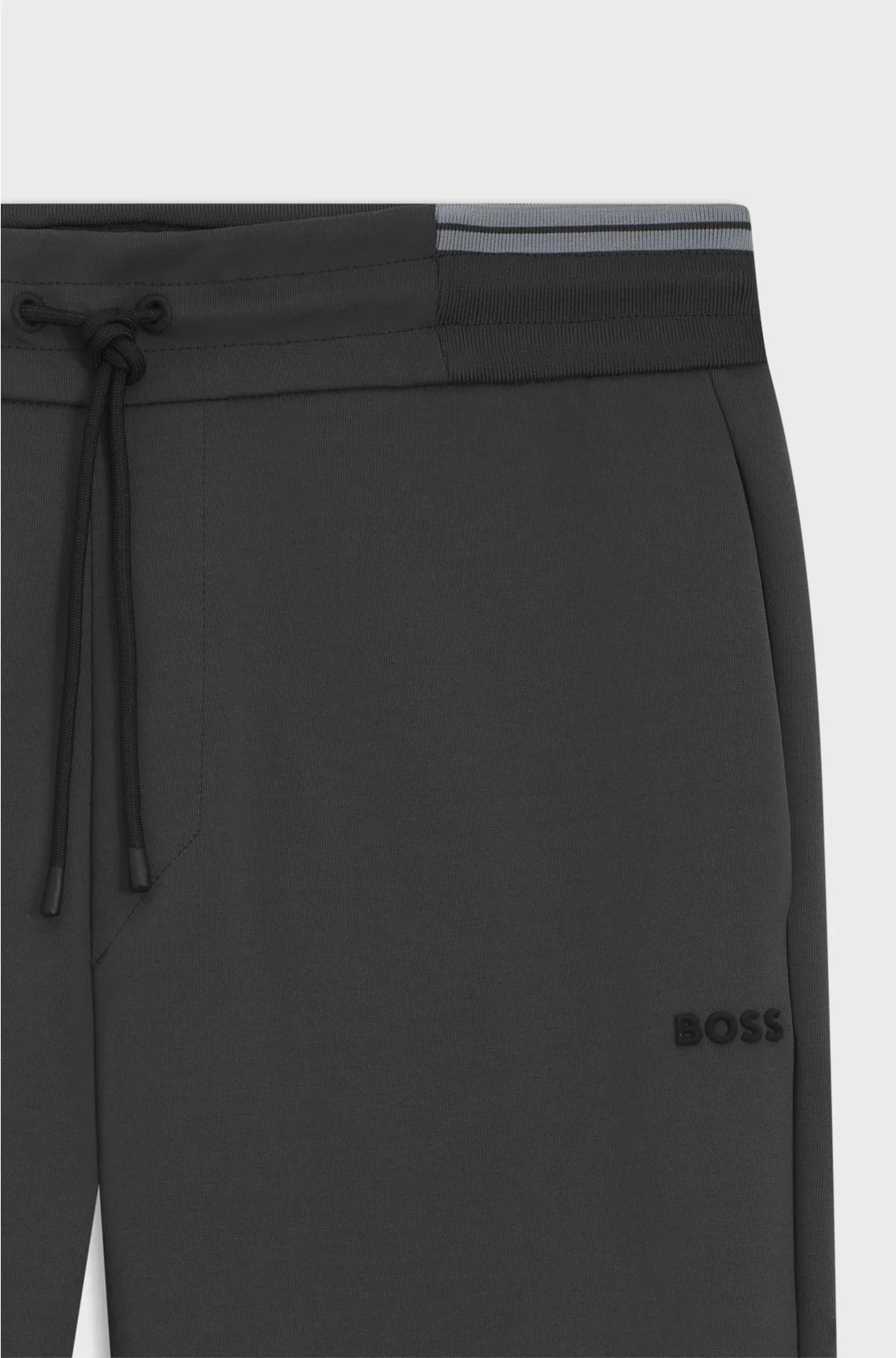 COTTON-BLEND TRACKSUIT BOTTOMS WITH STRIPED WAISTBAND