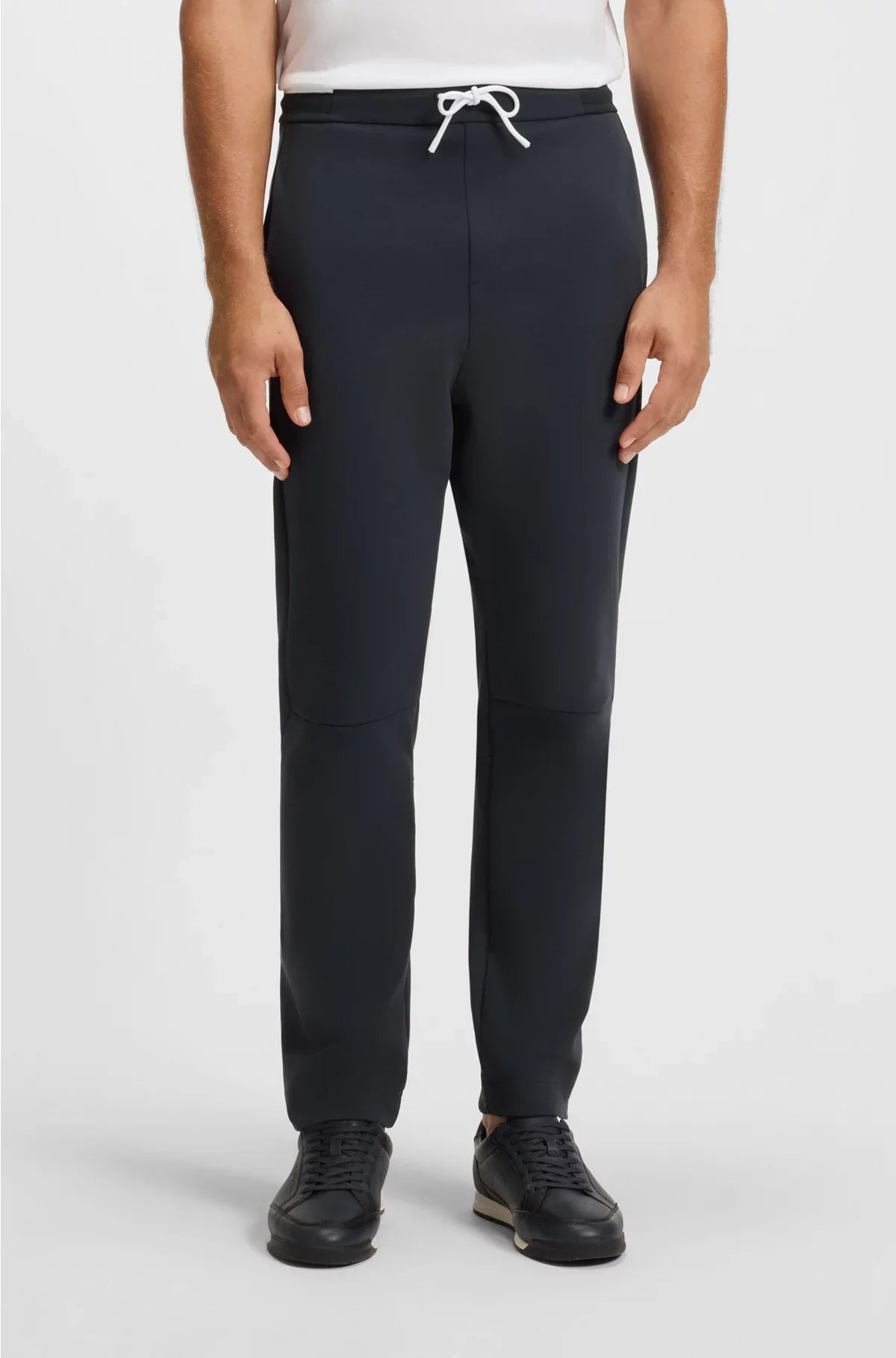 COTTON-BLEND TRACKSUIT BOTTOMS WITH STRIPED WAISTBAND