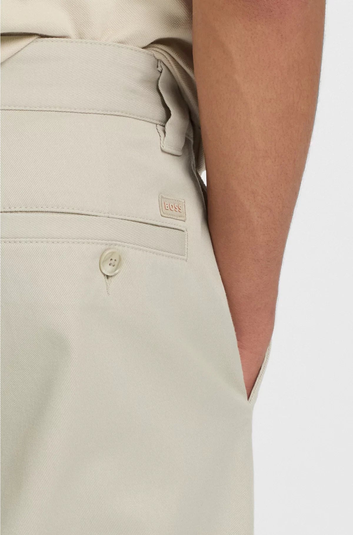 STRAIGHT-FIT TROUSERS IN COTTON-BLEND TWILL