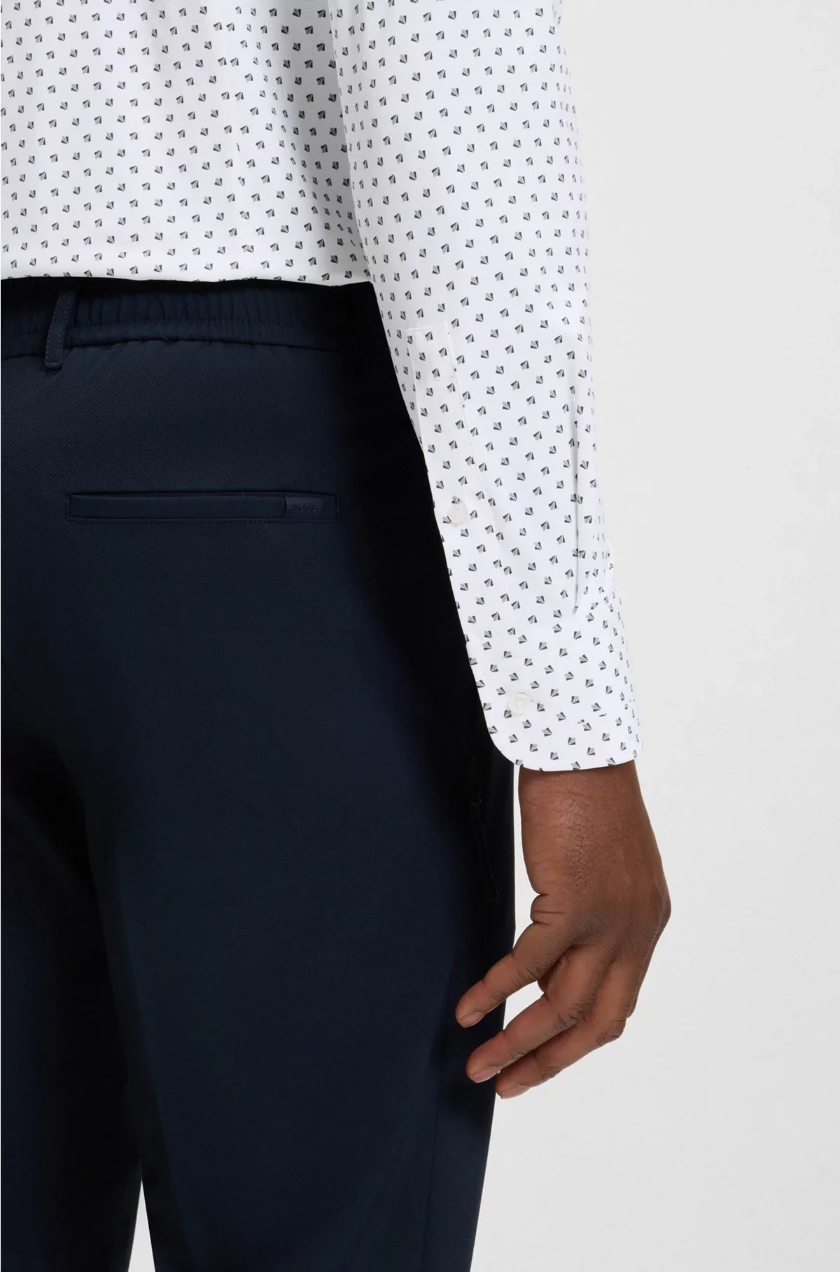 SLIM-FIT SHIRT IN ITALIAN-MADE PERFORMANCE-STRETCH FABRIC